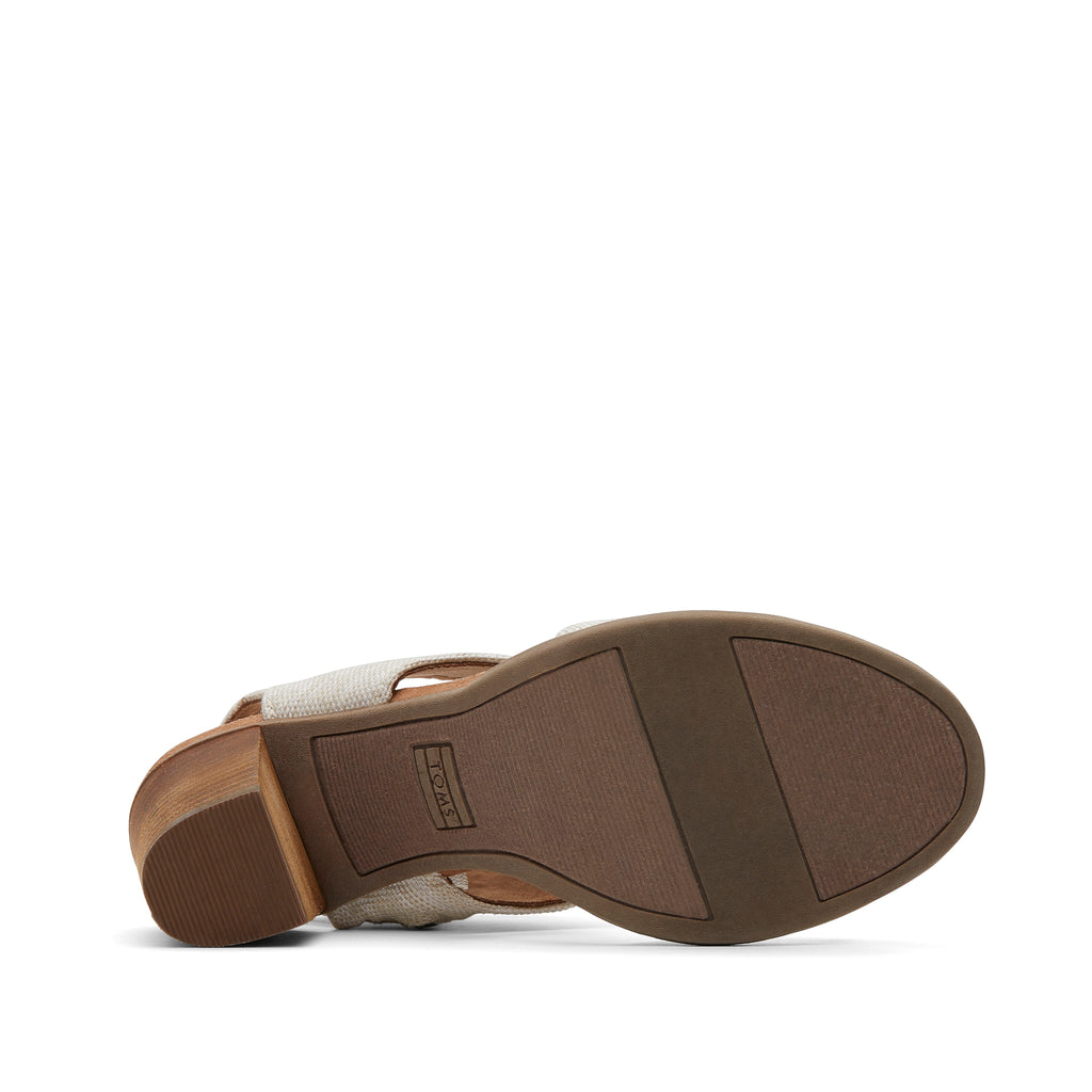 Majorca Cutout Natural Heeled Sandal Bottom Sole View