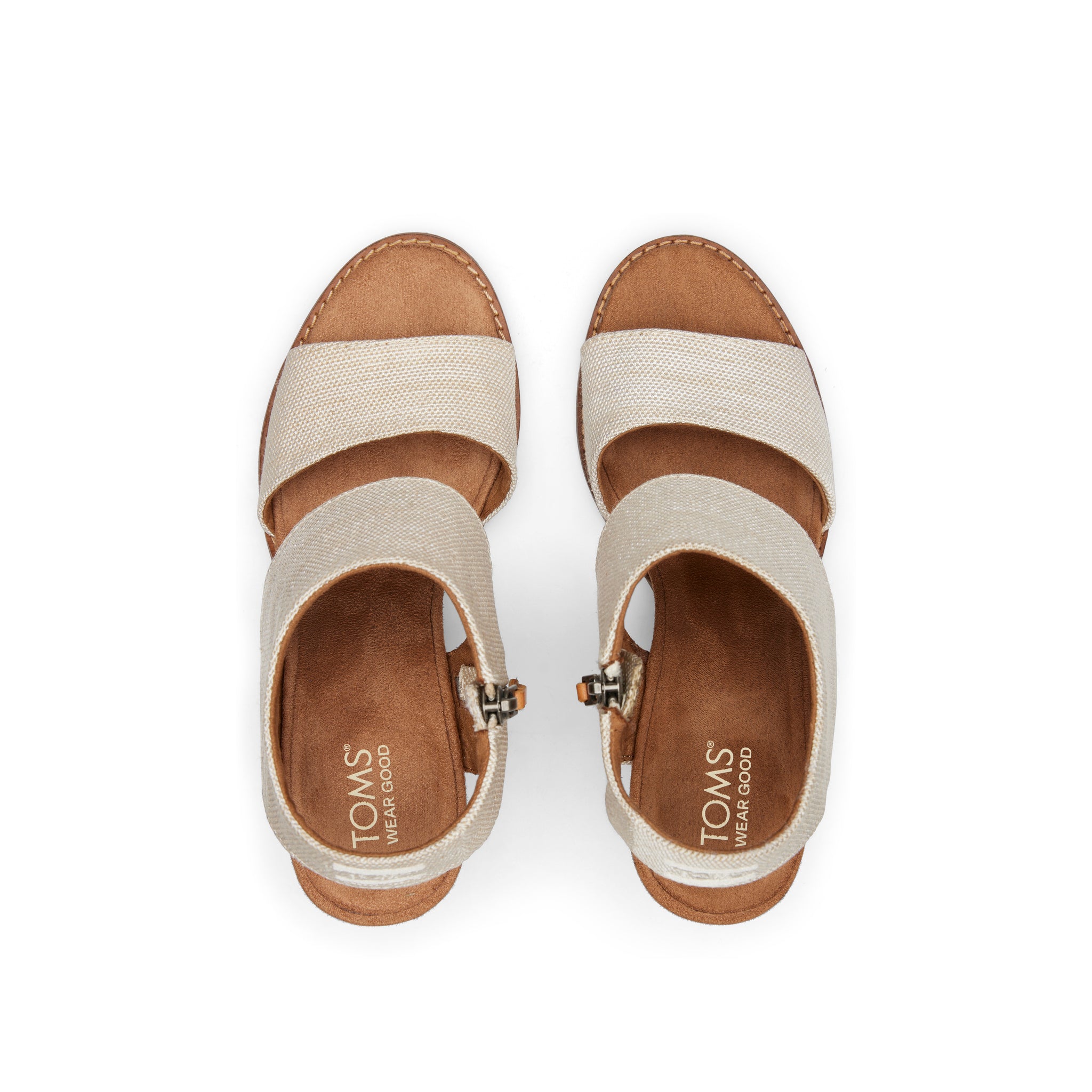 Majorca Cutout Natural Heeled Sandal Top View