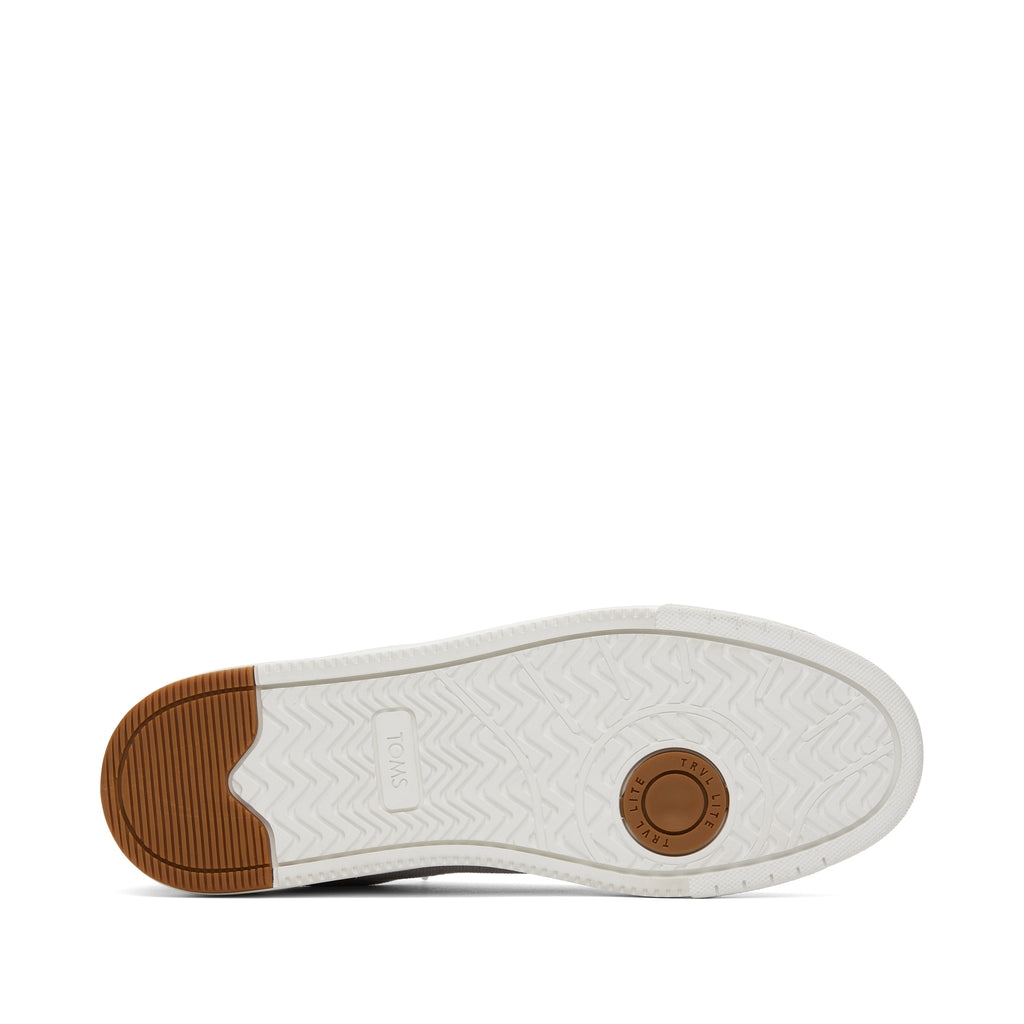 TRVL LITE Grey Canvas Lace-Up Sneaker Bottom Sole View