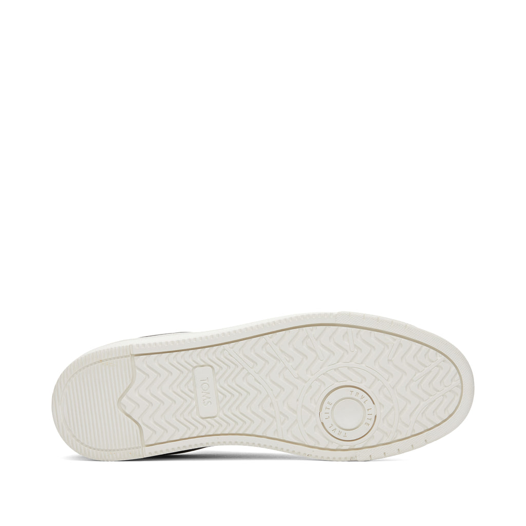 TRVL LITE Black Leather Lace-Up Sneaker Bottom Sole View