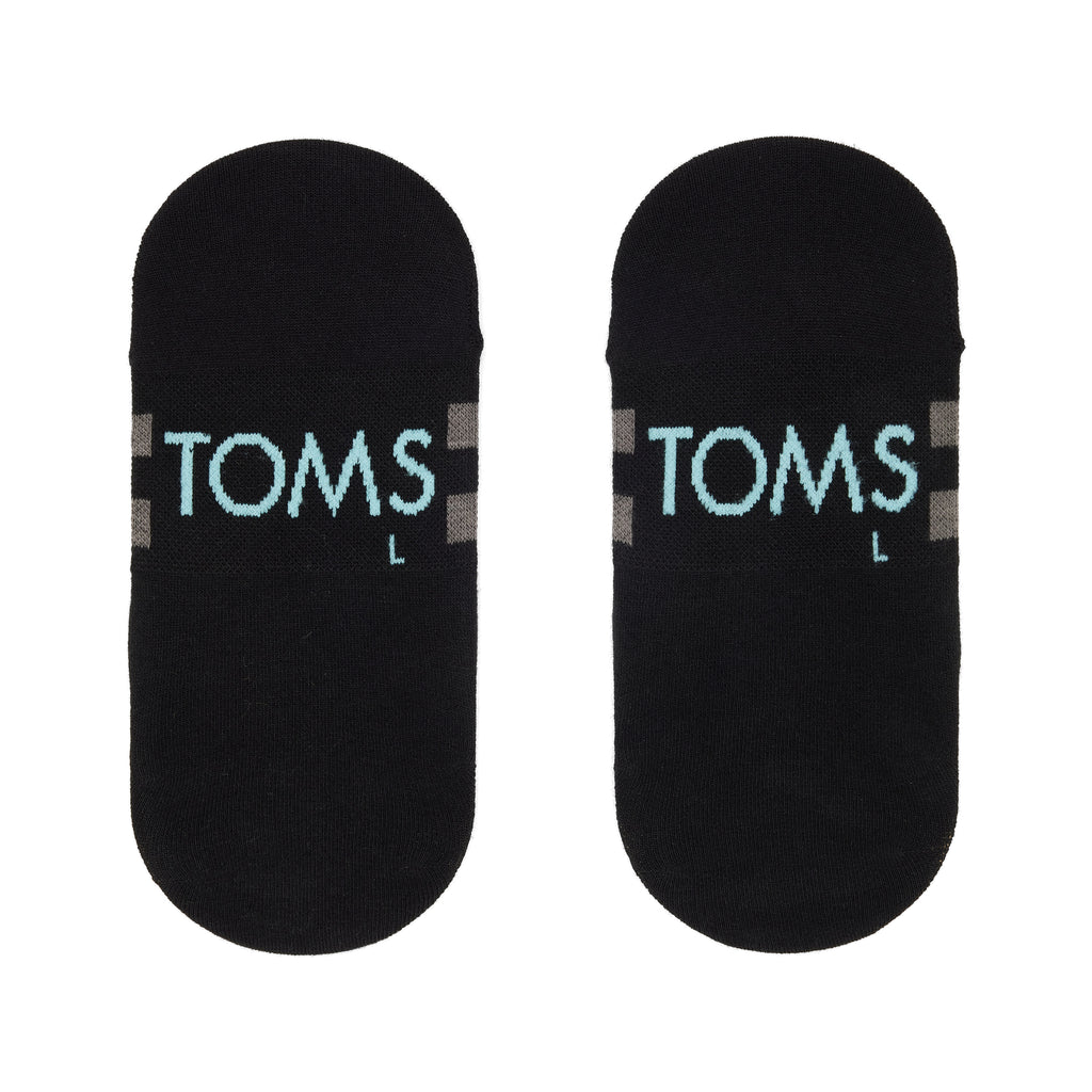 Back Angle Of Classic No Show Socks Black