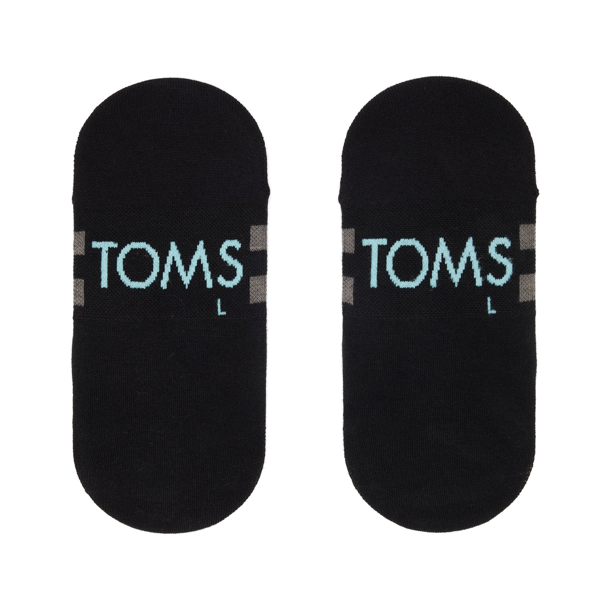 Back Angle Of Classic No Show Socks Black