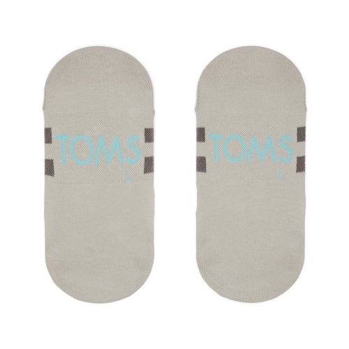 Back Angle Of Classic No Show Socks Grey