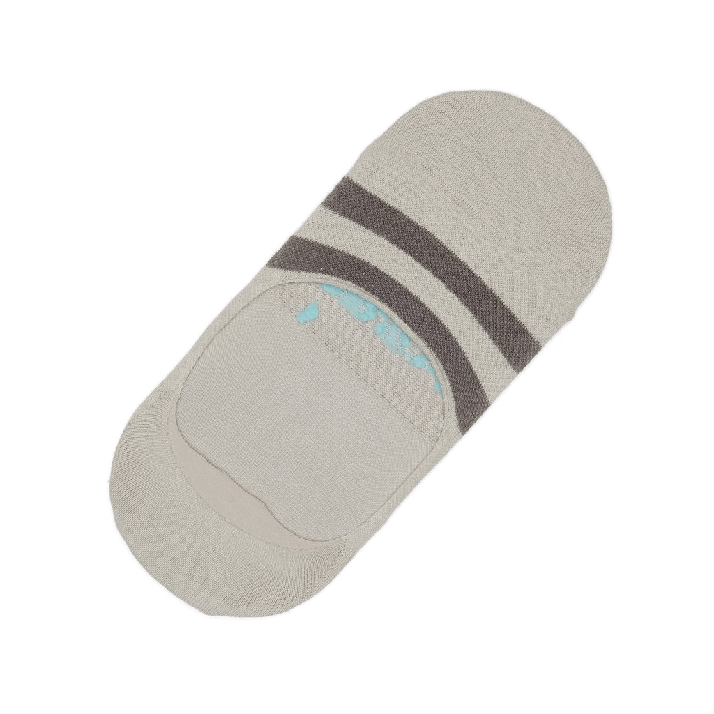 Front Angle Of Classic No Show Socks Grey
