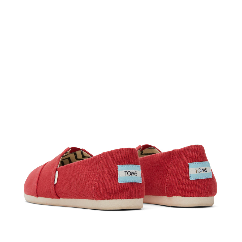 Alpargata Red Recycled Cotton Canvas Back View