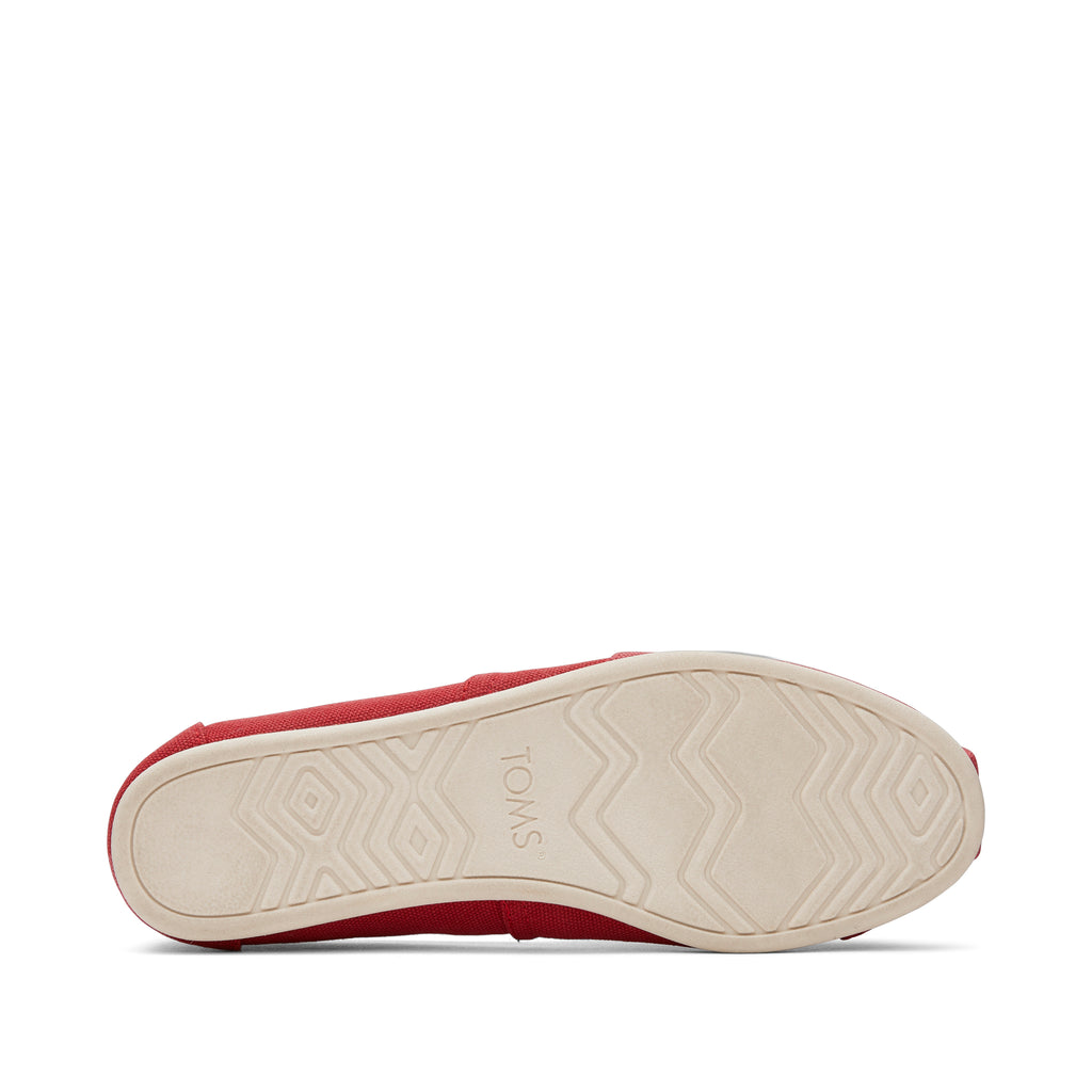 Alpargata Red Recycled Cotton Canvas Bottom Sole View