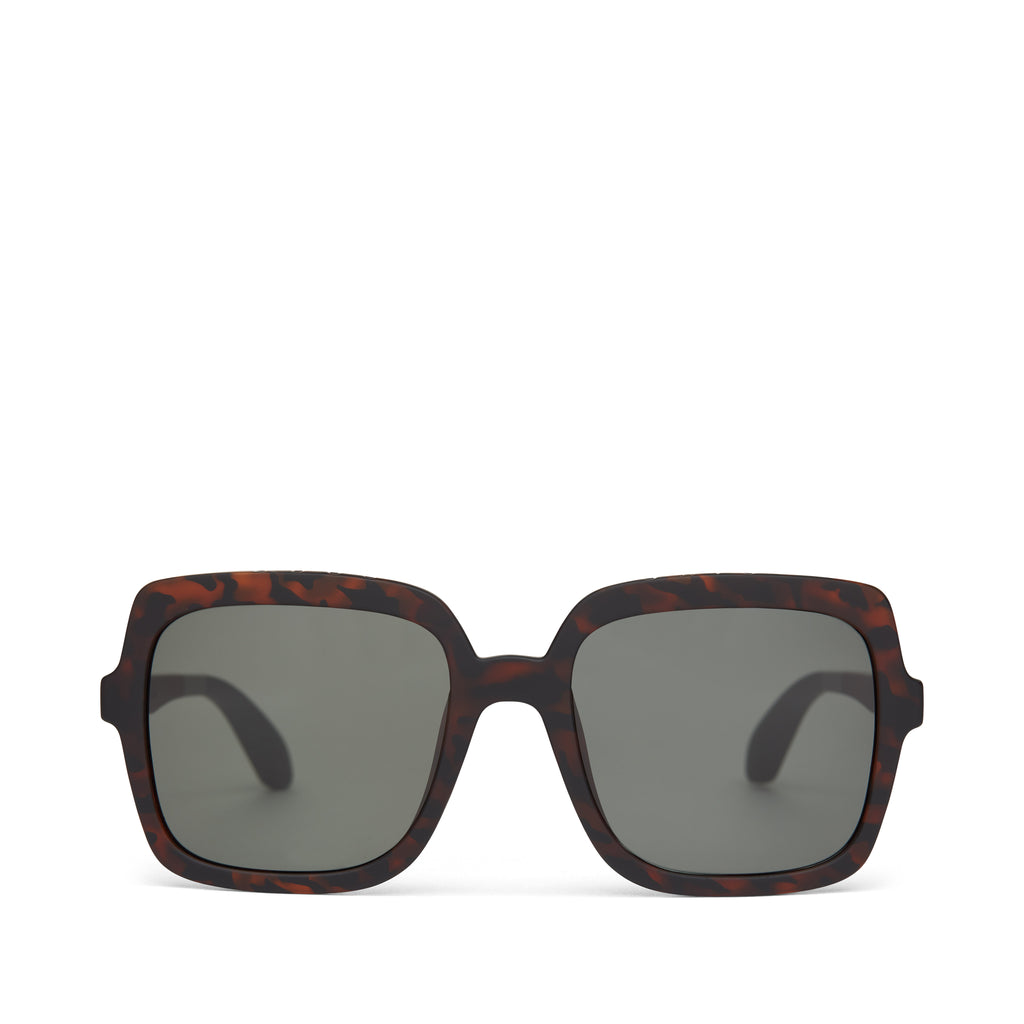 Athena Traveler Sunglasses - Matte Deep Olive Gradient Front View