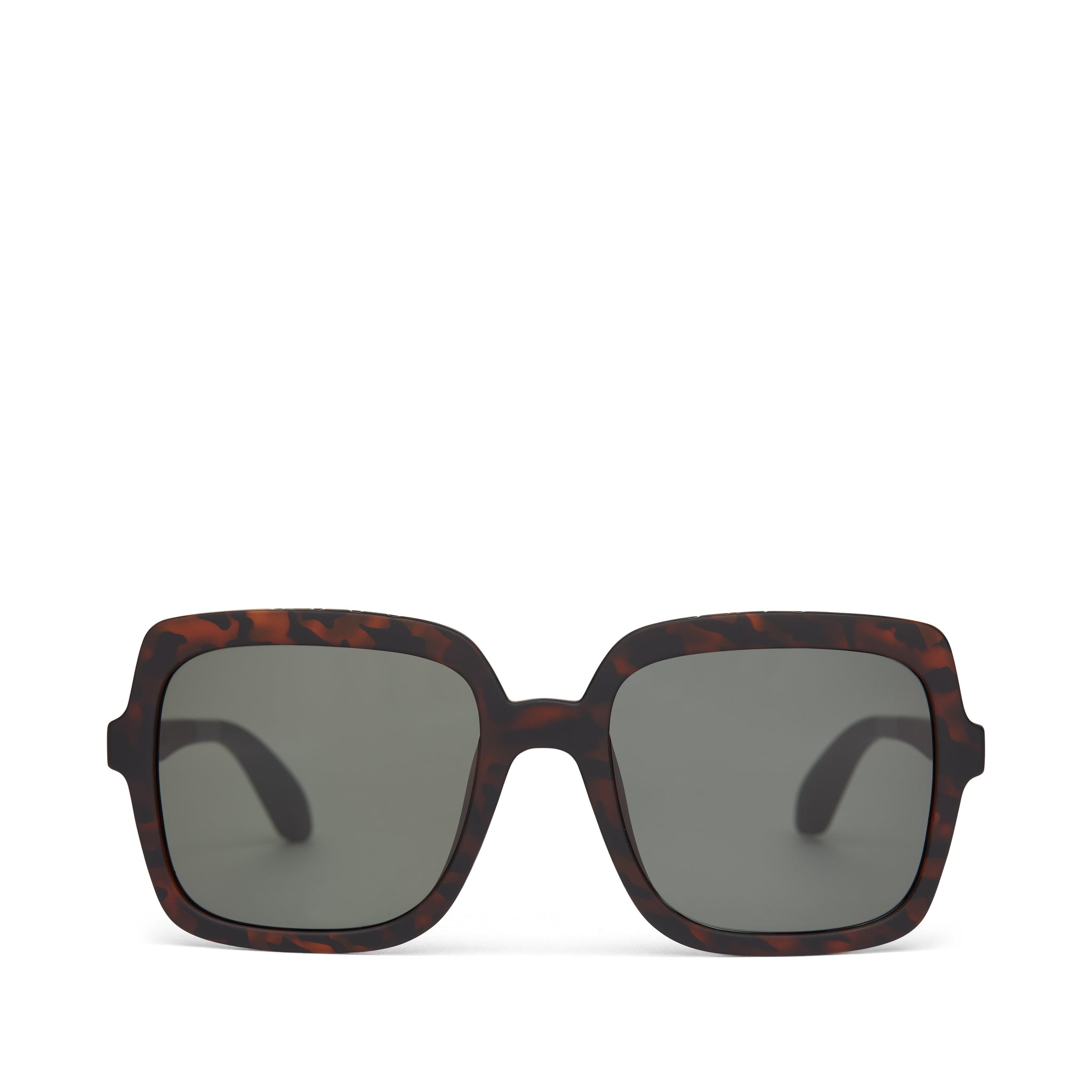 Athena Traveler Sunglasses - Matte Deep Olive Gradient Front View