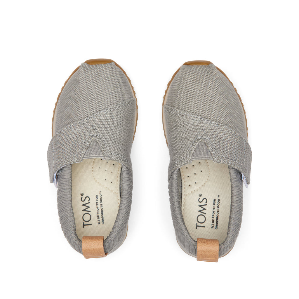 Tiny Resident Drizzle Grey Heritage Canvas Toddler Sneaker Top View