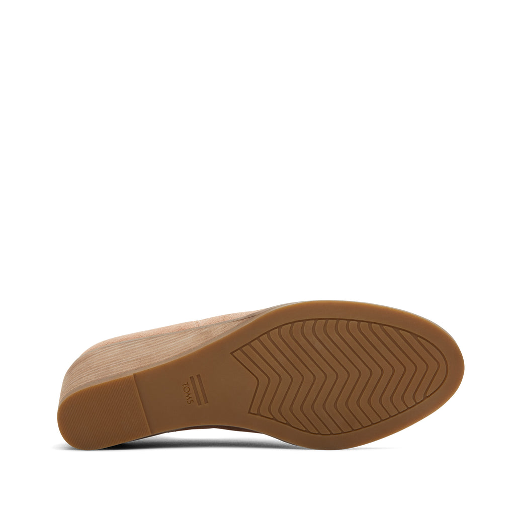 Kallie Brown Suede Wedge Boot Bottom Sole View