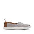 Alpargata Kids Shoe - Grey - Dark Brown Trim