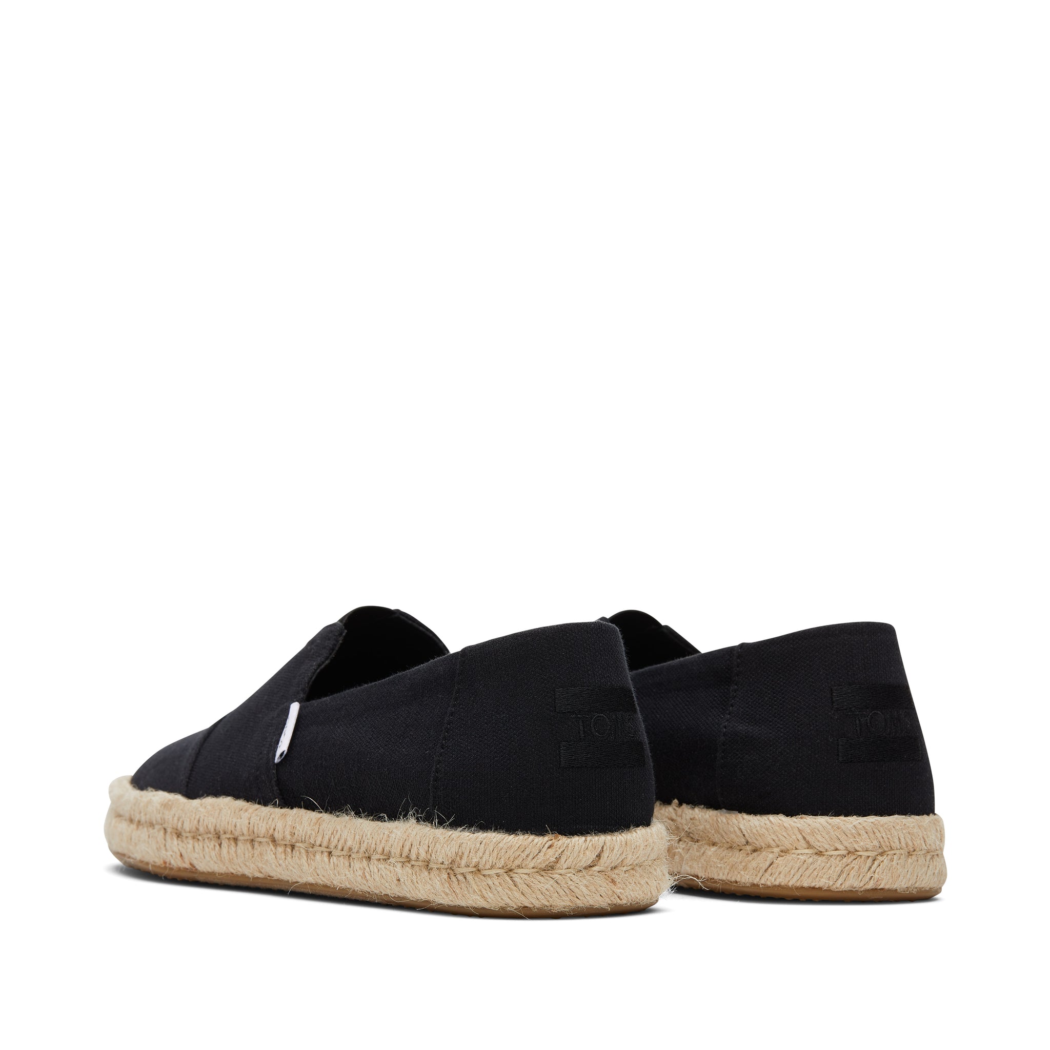 Alpargata Black Recycled Cotton Rope 2.0 Espadrille Back View