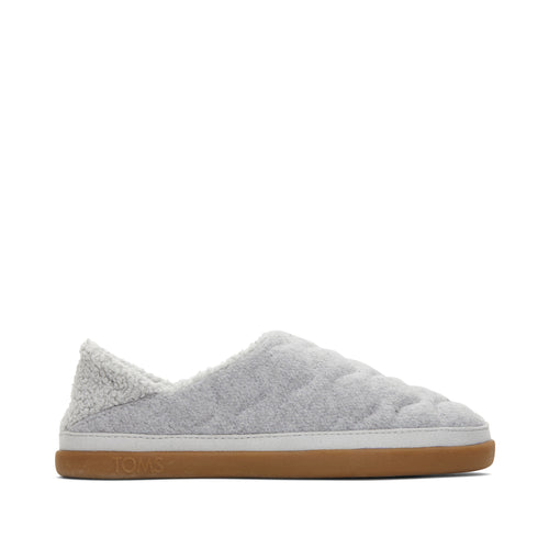 Ezra Grey Quilted Convertible Slipper Side View