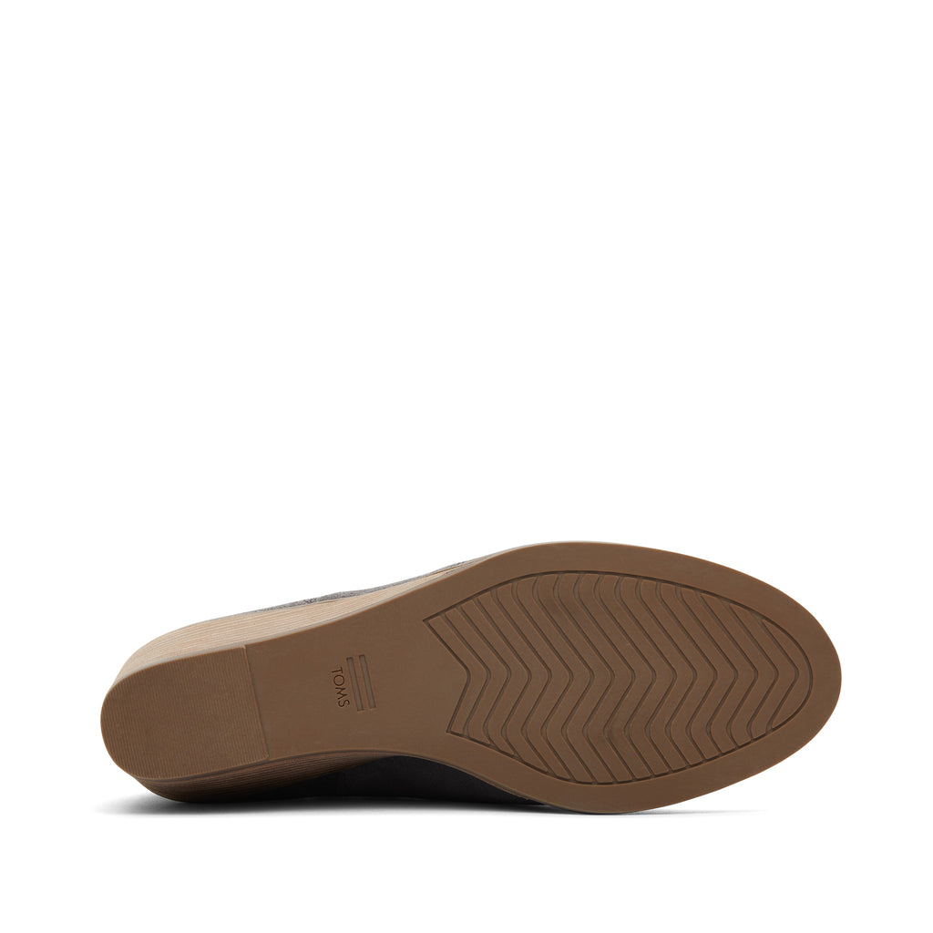Clare Forged Iron Suede Wedge Boot Bottom Sole View