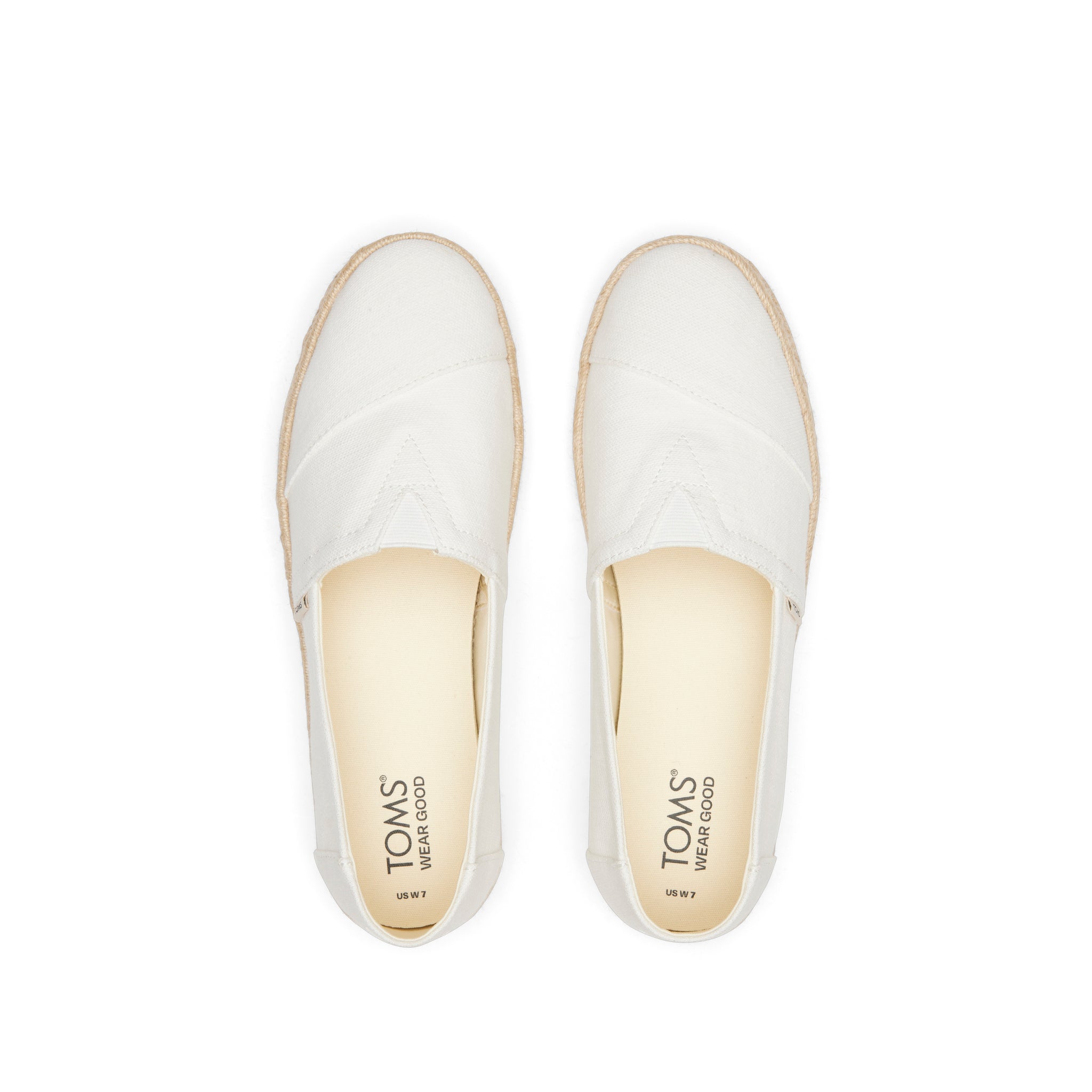 Alpargata Rope 2.0 White Recycled Cotton Slubby Espadrille Top View