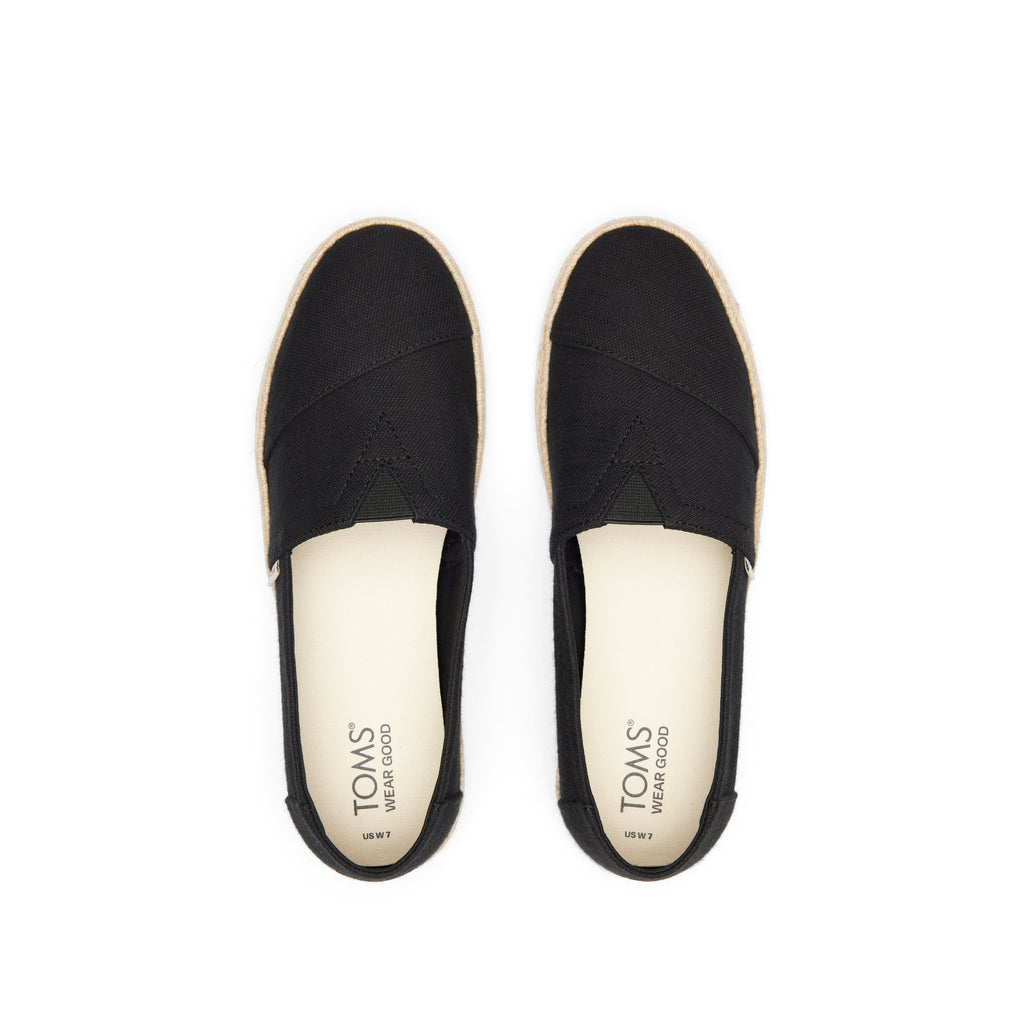 Alpargata Rope 2.0 Black Recycled Cotton Espadrille Top View