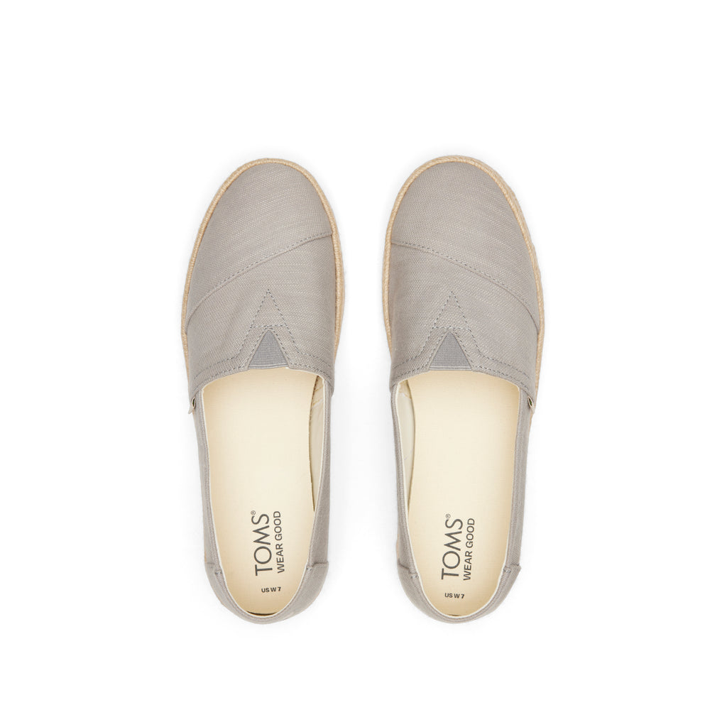 Alpargata Rope 2.0 Grey Recycled Cotton Slubby Espadrille Top View