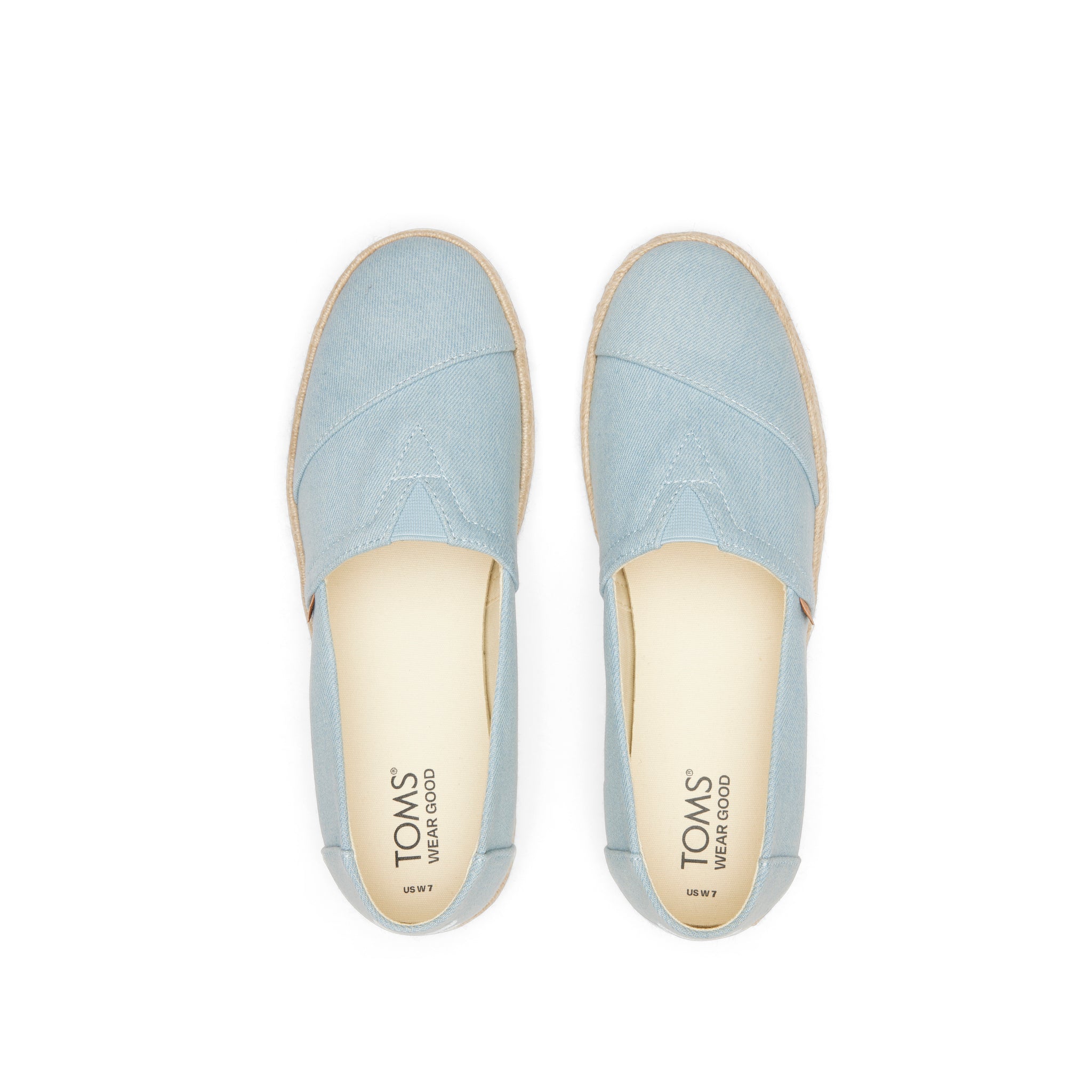 Alpargata Rope 2.0 Blue Denim Recycled Cotton Slubby Espadrille Top View