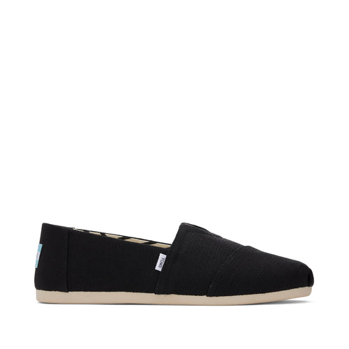 Alpargata Black Heritage Canvas Side View