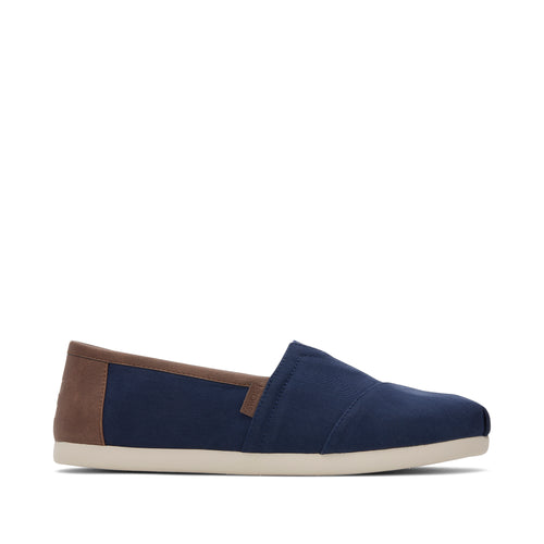 Alpargata Navy Synthetic Trim Side View