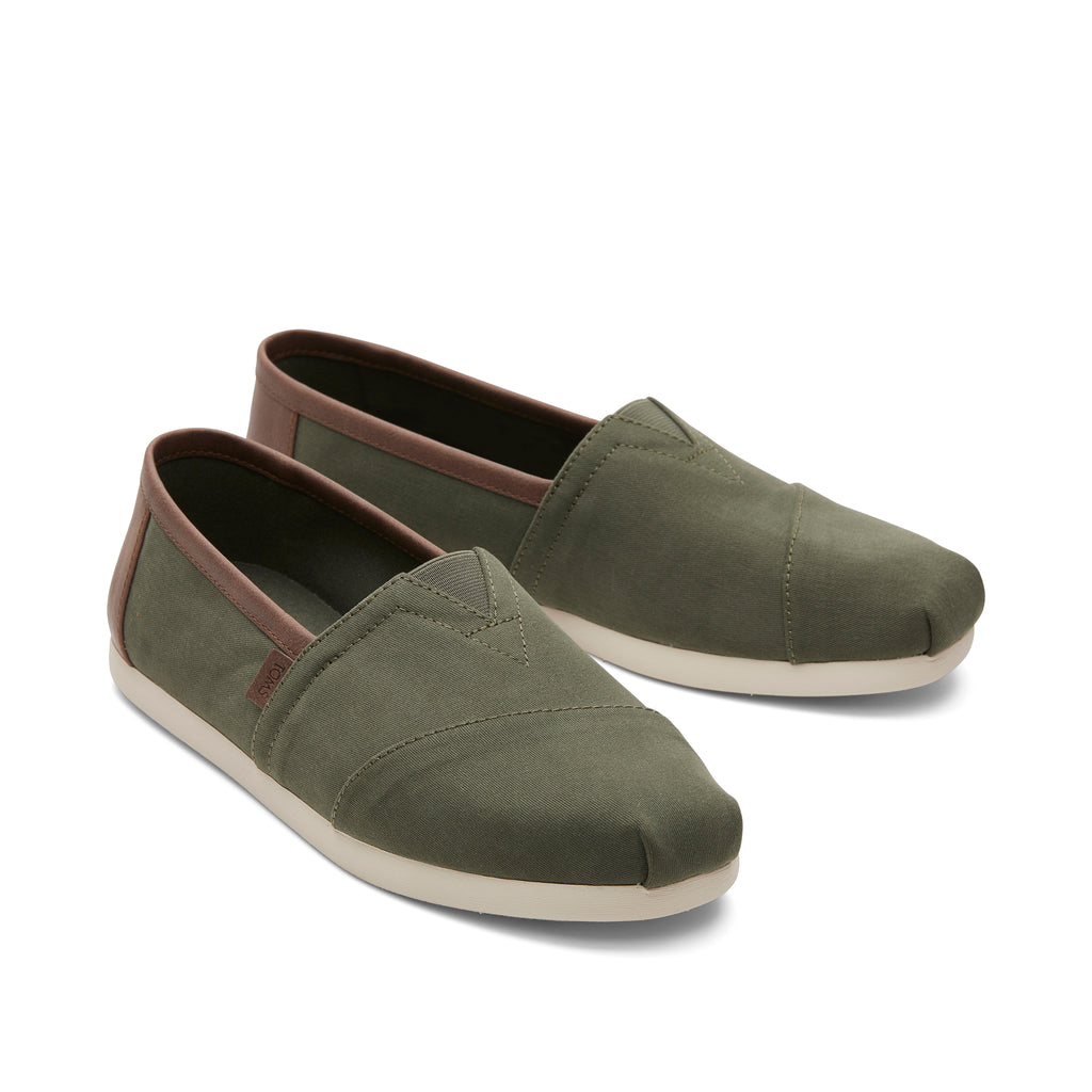 Alpargata Green SyntheticTrim Front View