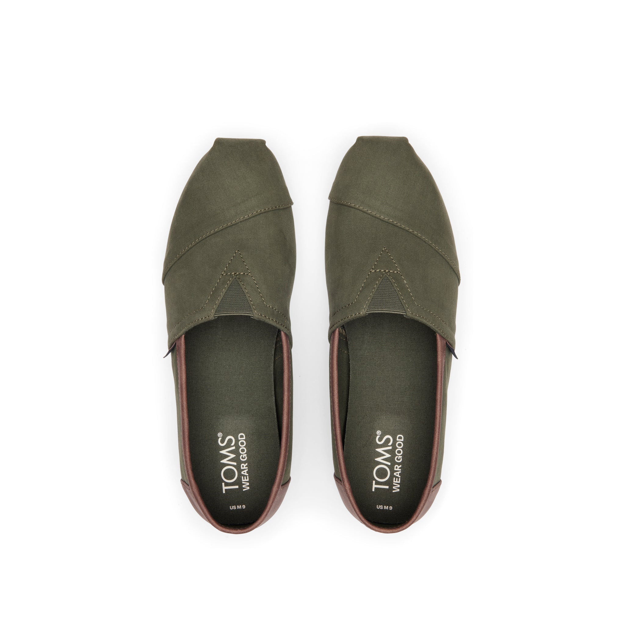 Alpargata Green SyntheticTrim Top View