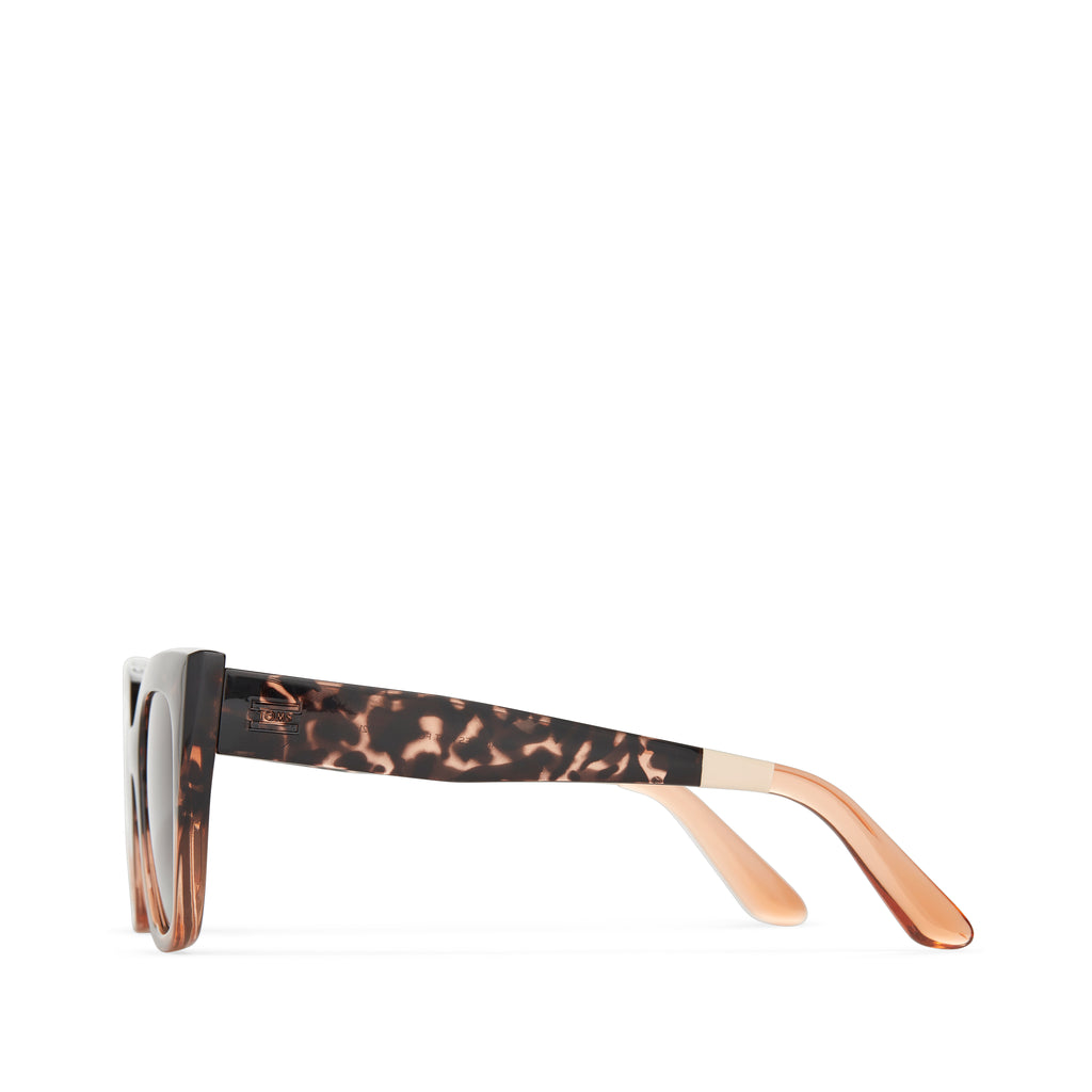 Sydney Traveler Sunglasses  - Tortoise Apricot Olive Gradient Side View