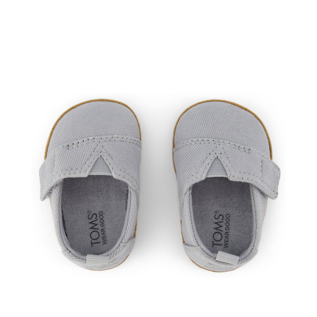 Layette Alpargata Ultimate Grey Vintage Twill Toddler Crib Shoe Top View