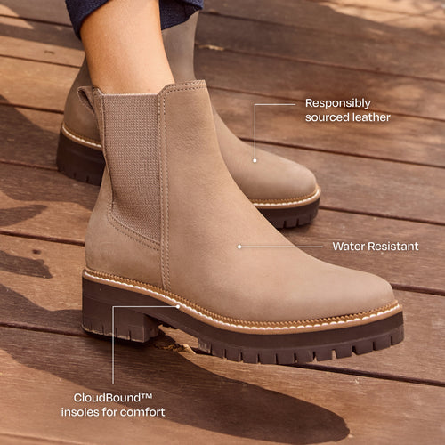 Botte Bennet - Cuir Nubuck Dune résistant à l'eau