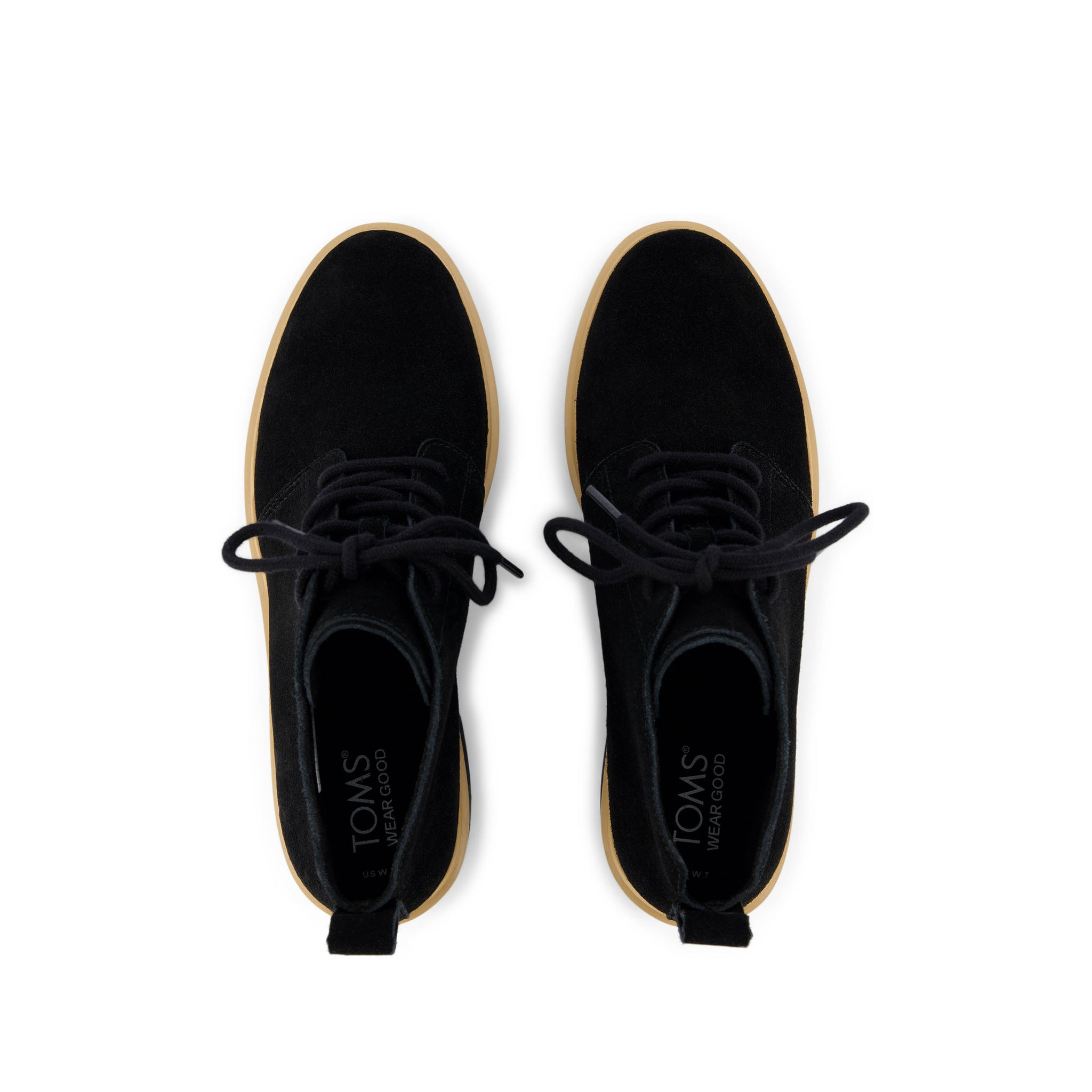 Maude Lace Up Black Suede Wedge Boot Top View