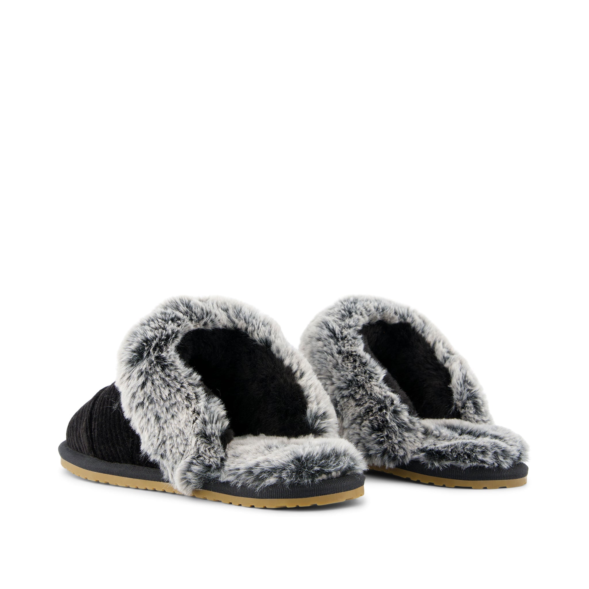 Valerie Slipper - Black Rib Knit Back View