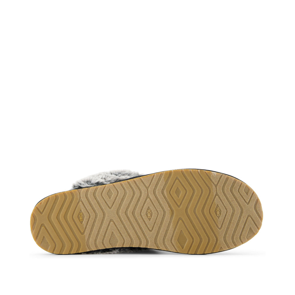Valerie Slipper - Black Rib Knit Bottom Sole View