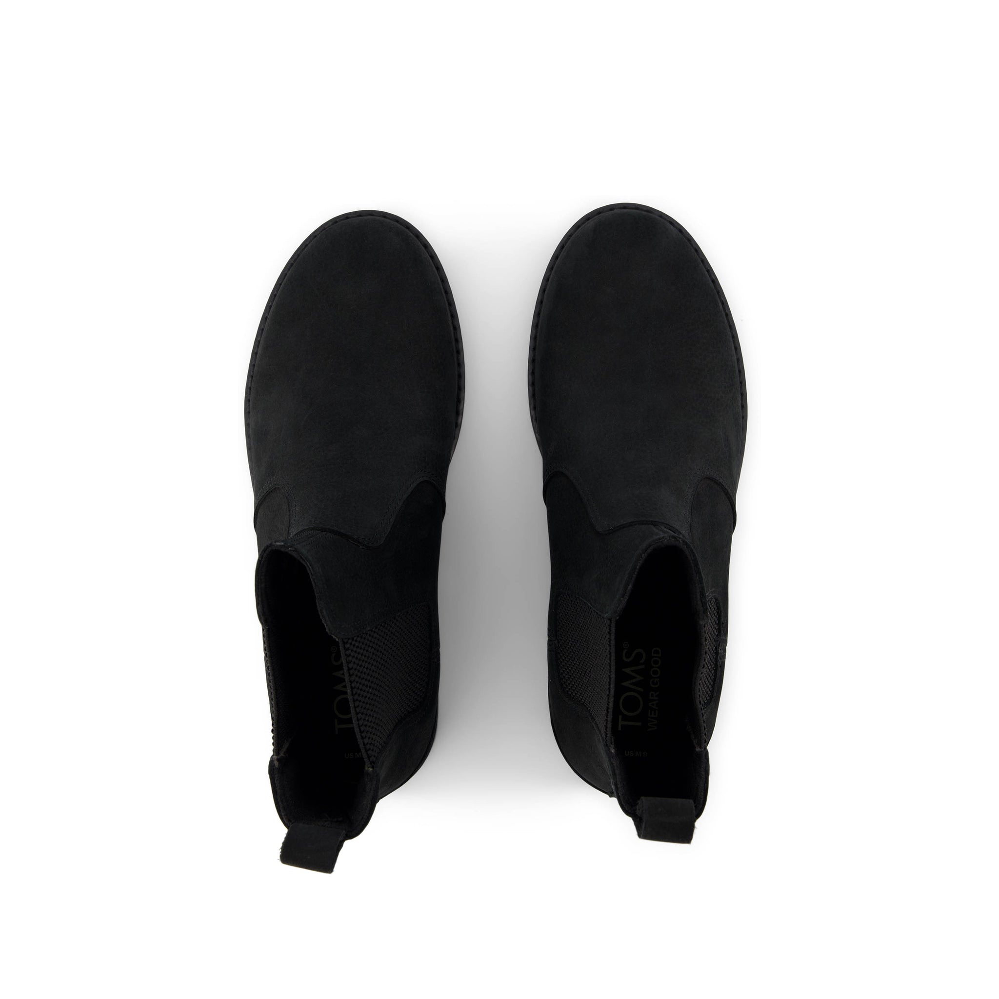 Griffin Black Water Resistant Leather Boot Top View