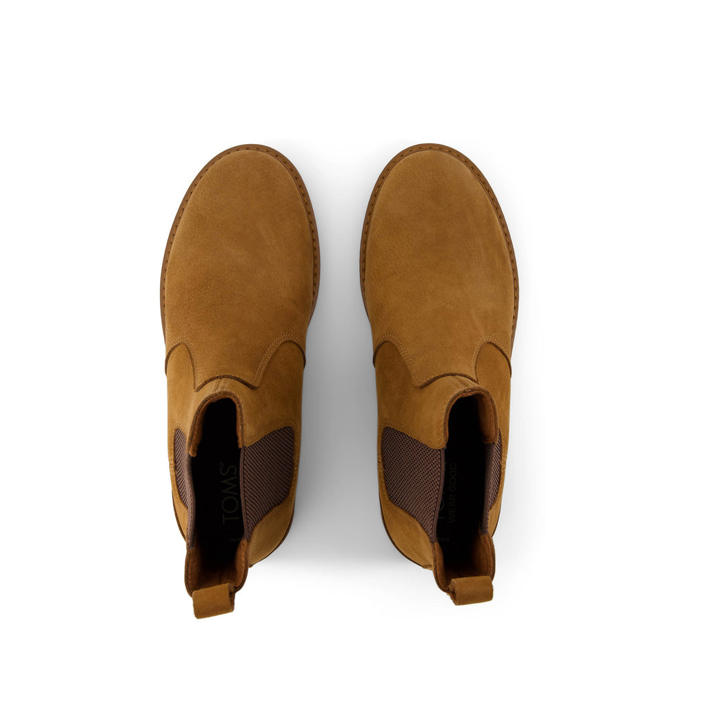 Griffin Brown Water Resistant Leather Boot Top View