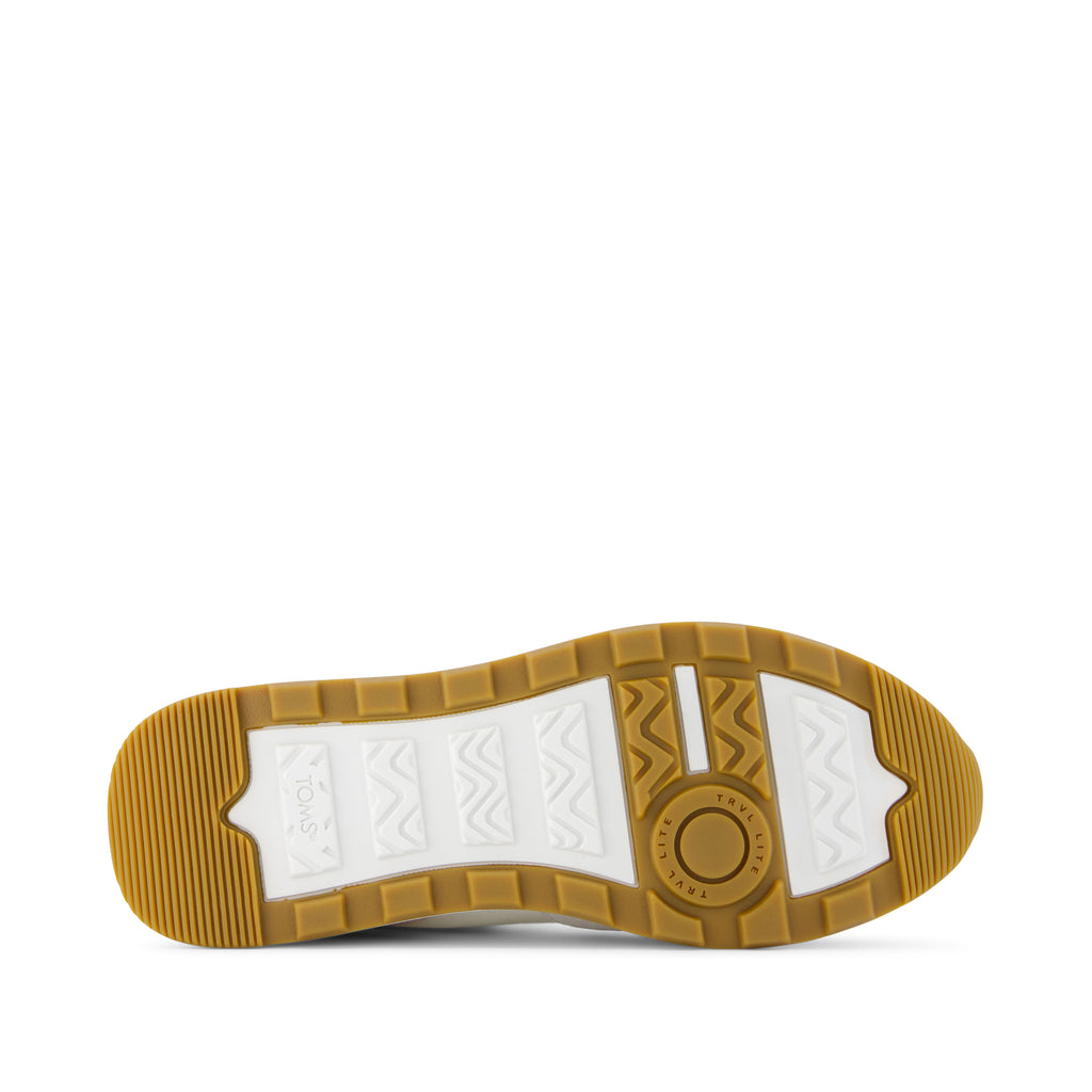 TRVL LITE Retro Runner Natural Vintage Twill Sneaker Bottom Sole View
