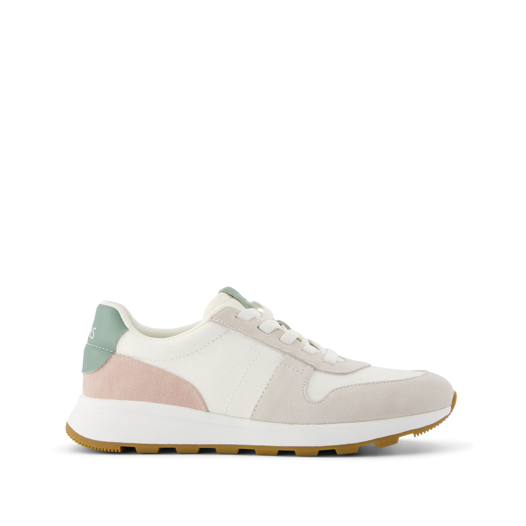 TRVL LITE Retro Runner Natural Vintage Twill Sneaker Side View