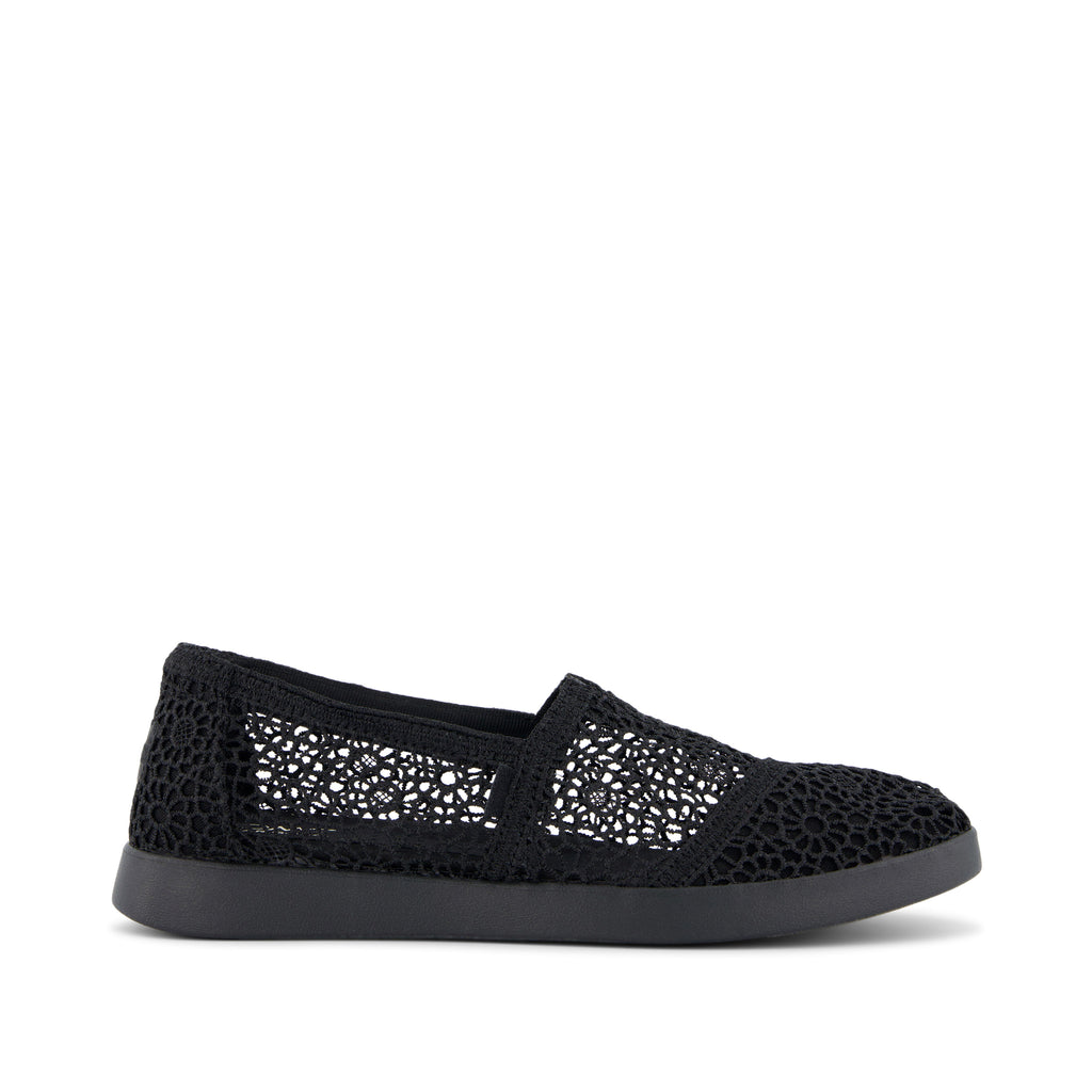 Alpargata Plus Black Moroccan Crochet Side View