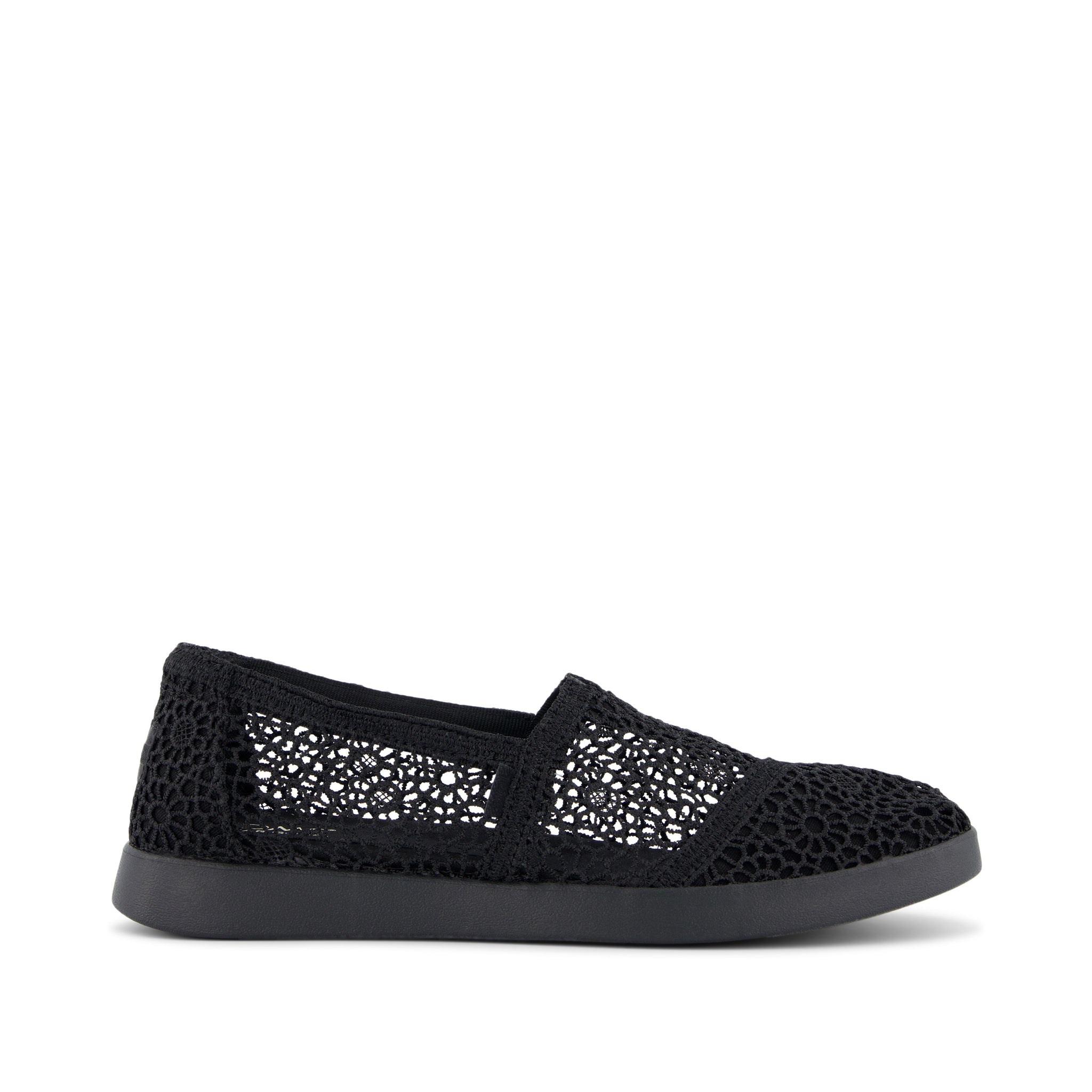 Alpargata Plus Black Moroccan Crochet Side View
