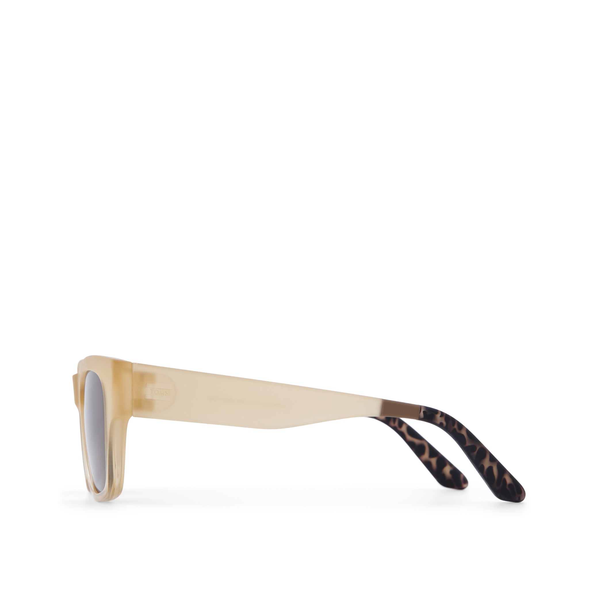 Devon Traveler Sunglasses - Oatmilk Fade with Brown Lenses Side View