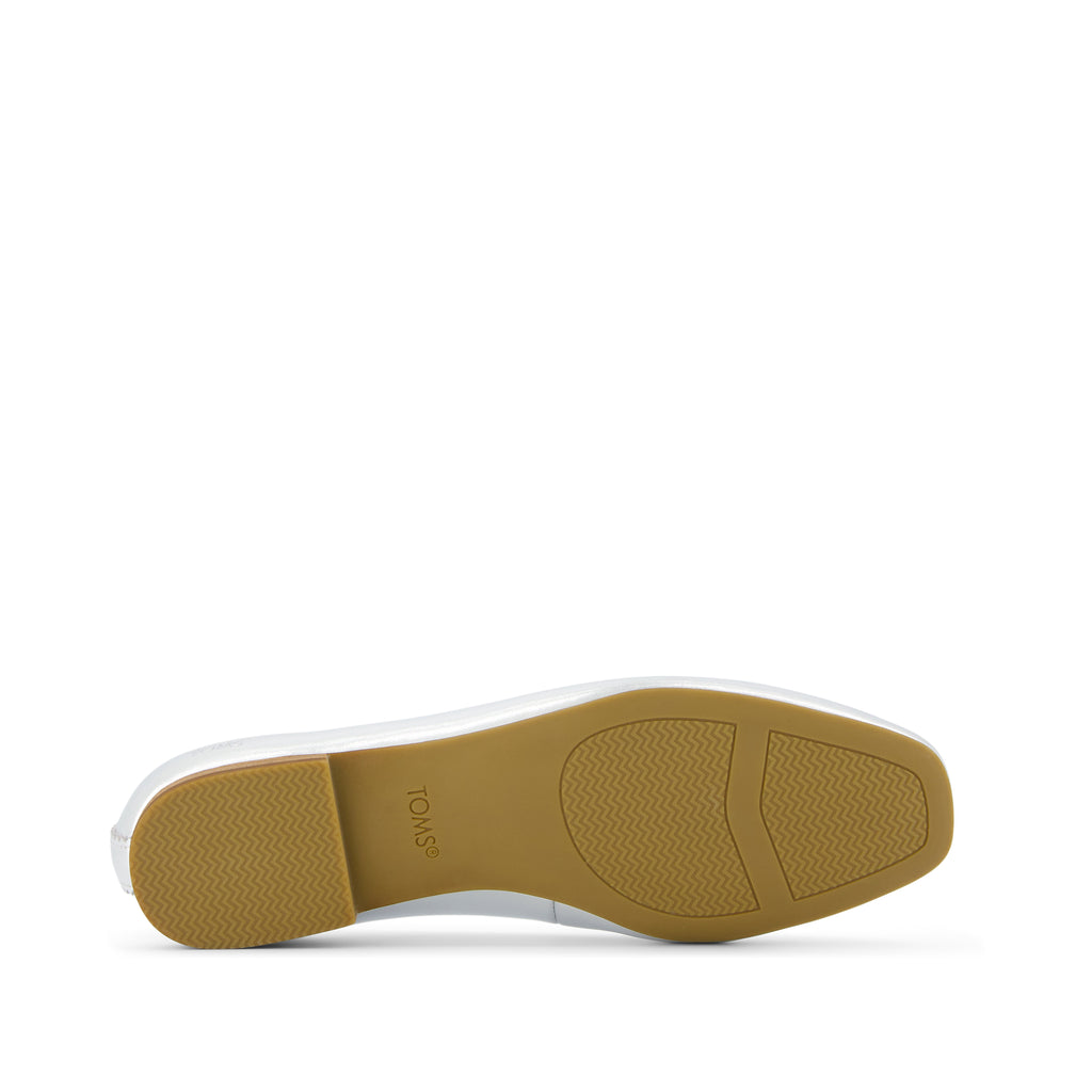 Briella Silver Metallic Leather Flat Bottom Sole View