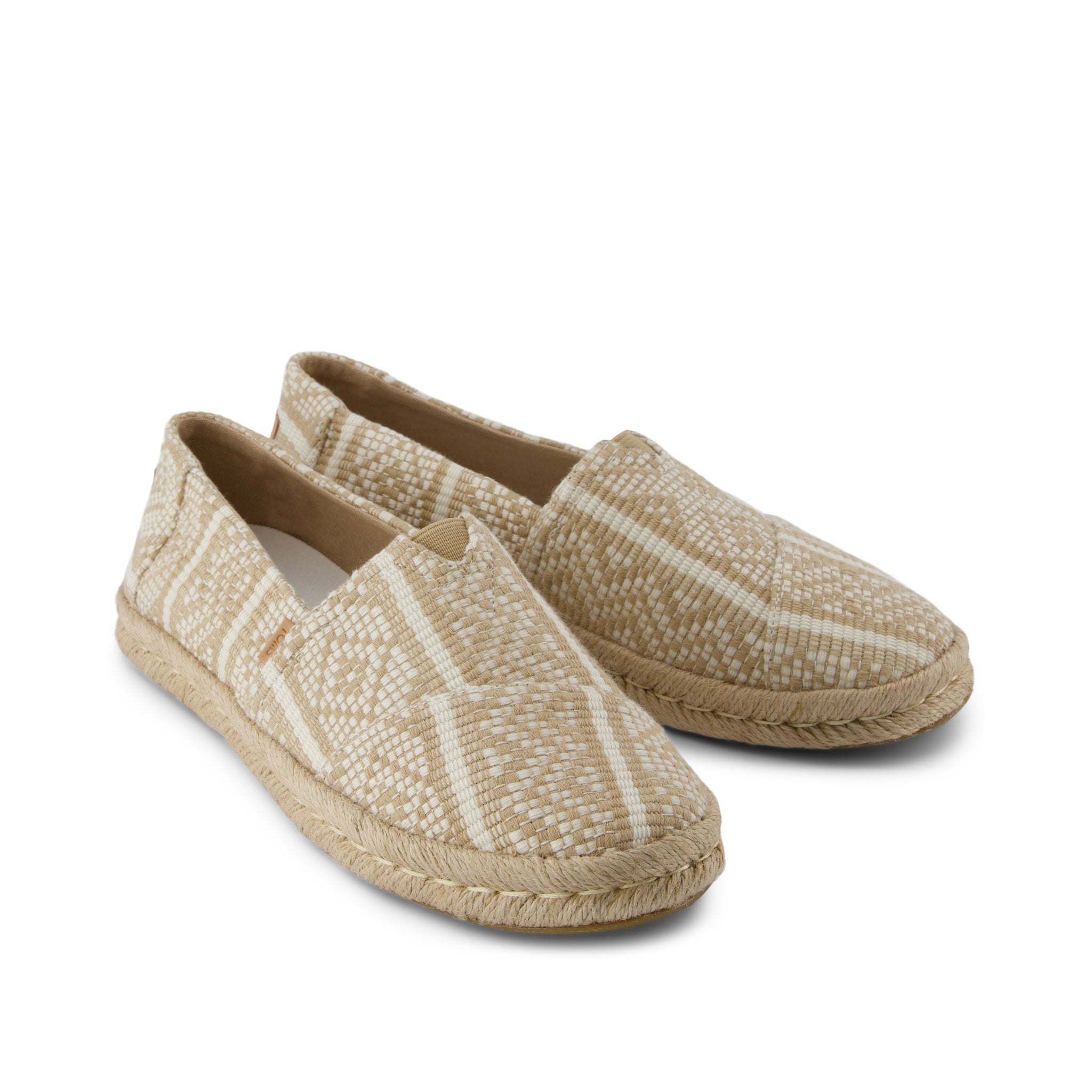 Alpargata Rope 2.0 Espadrille - Oatmeal Beige Diamond Woven Front View