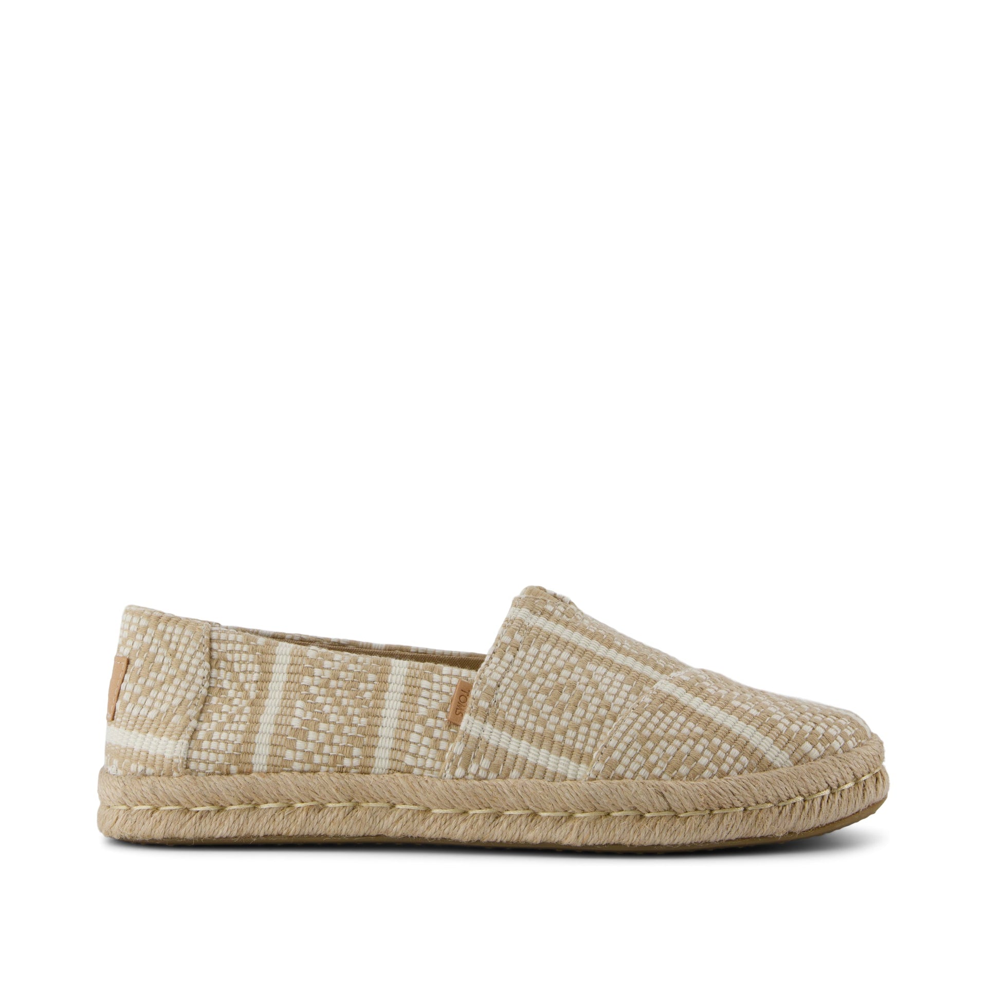 Alpargata Rope 2.0 Espadrille - Haferbeige gewebt mit Rautenmusterdetails