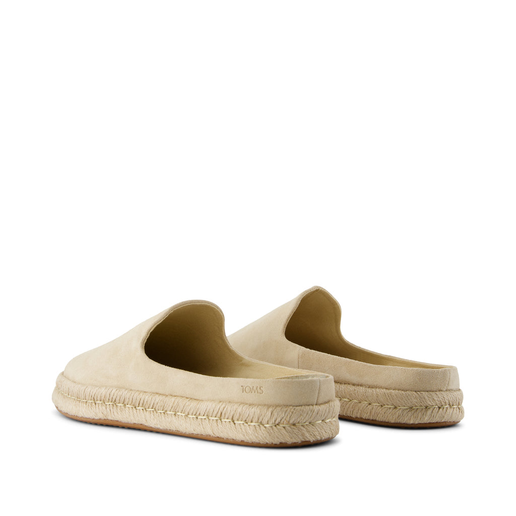 Santiago Mule - Almond Suede Back View