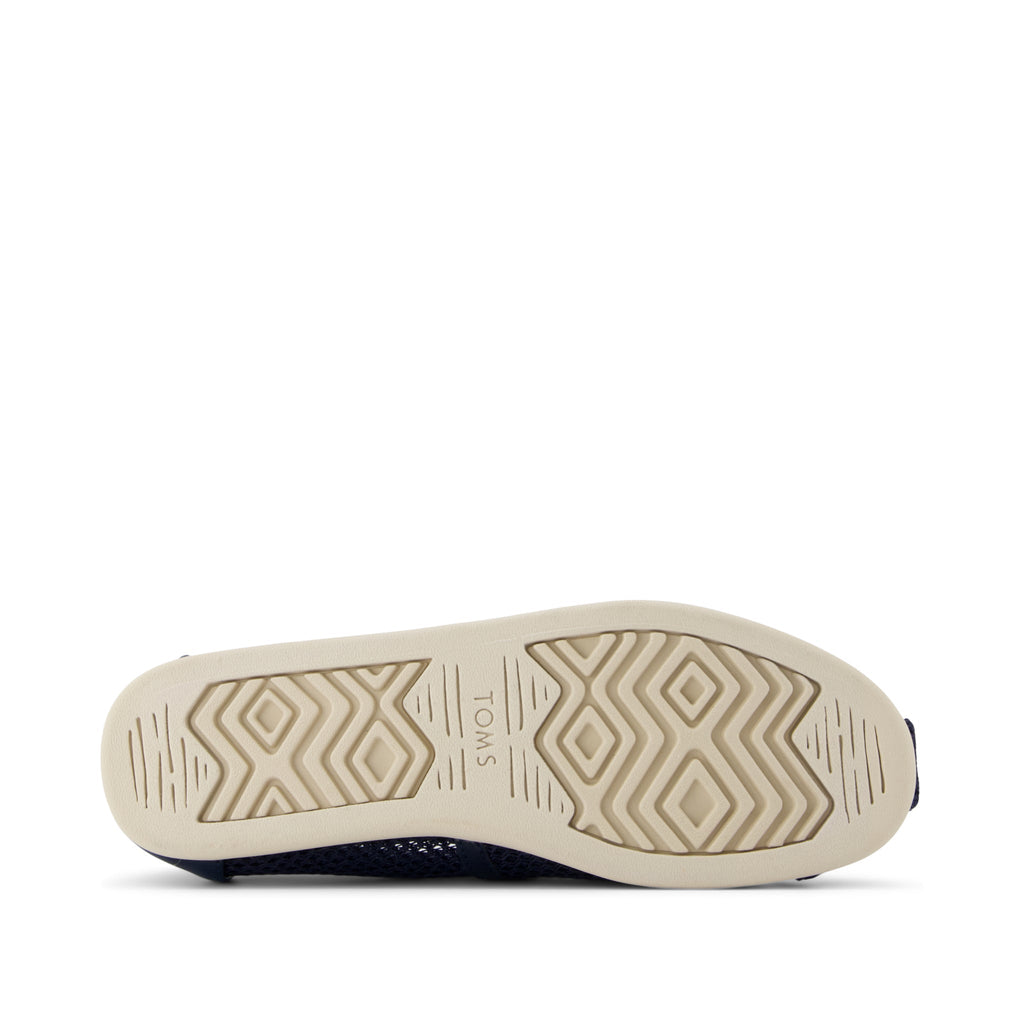 Alpargata Classic - Navy Textured Mesh and PU Trim Bottom Sole View