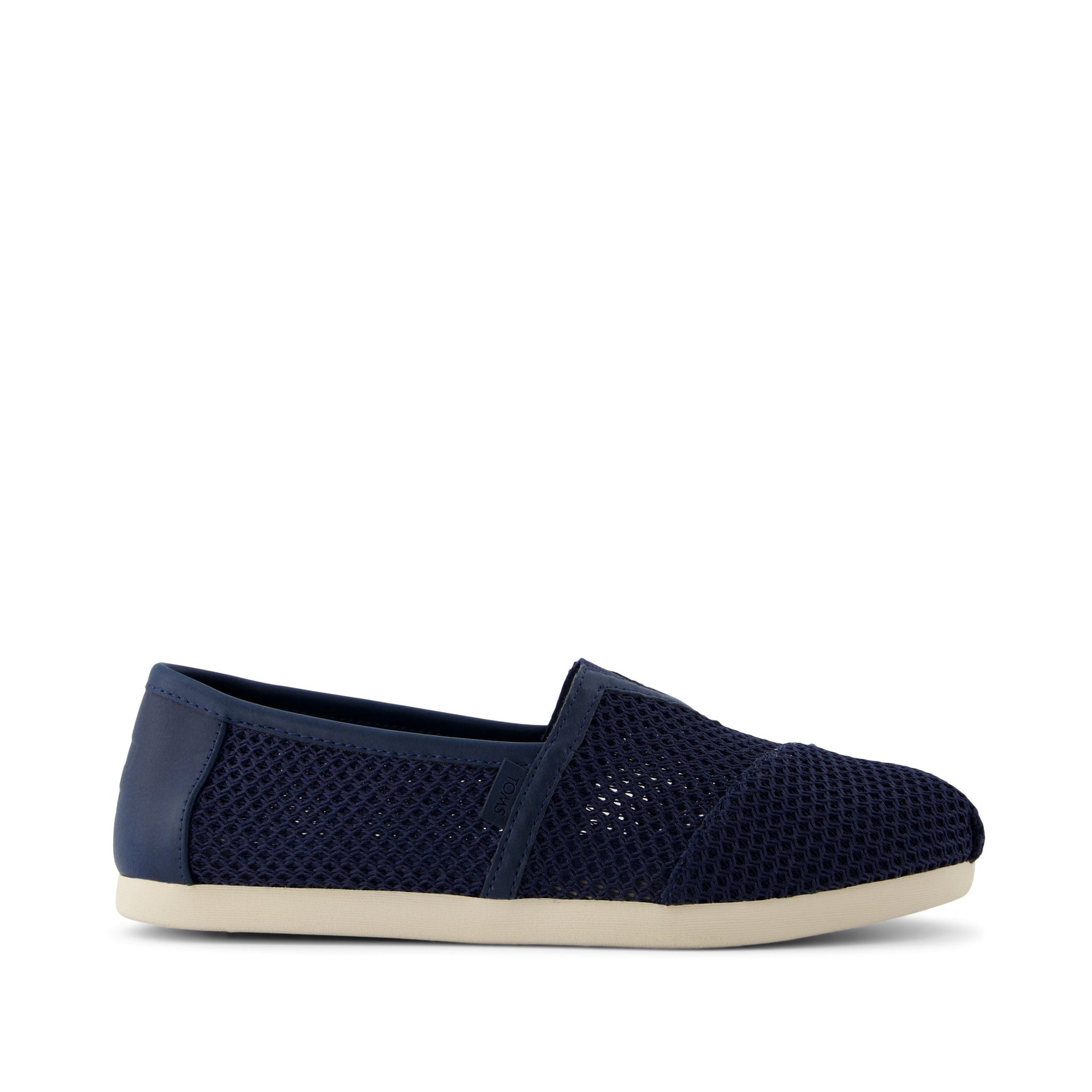 Alpargata - Navy strukturierter Mesh mit PU-Besatz