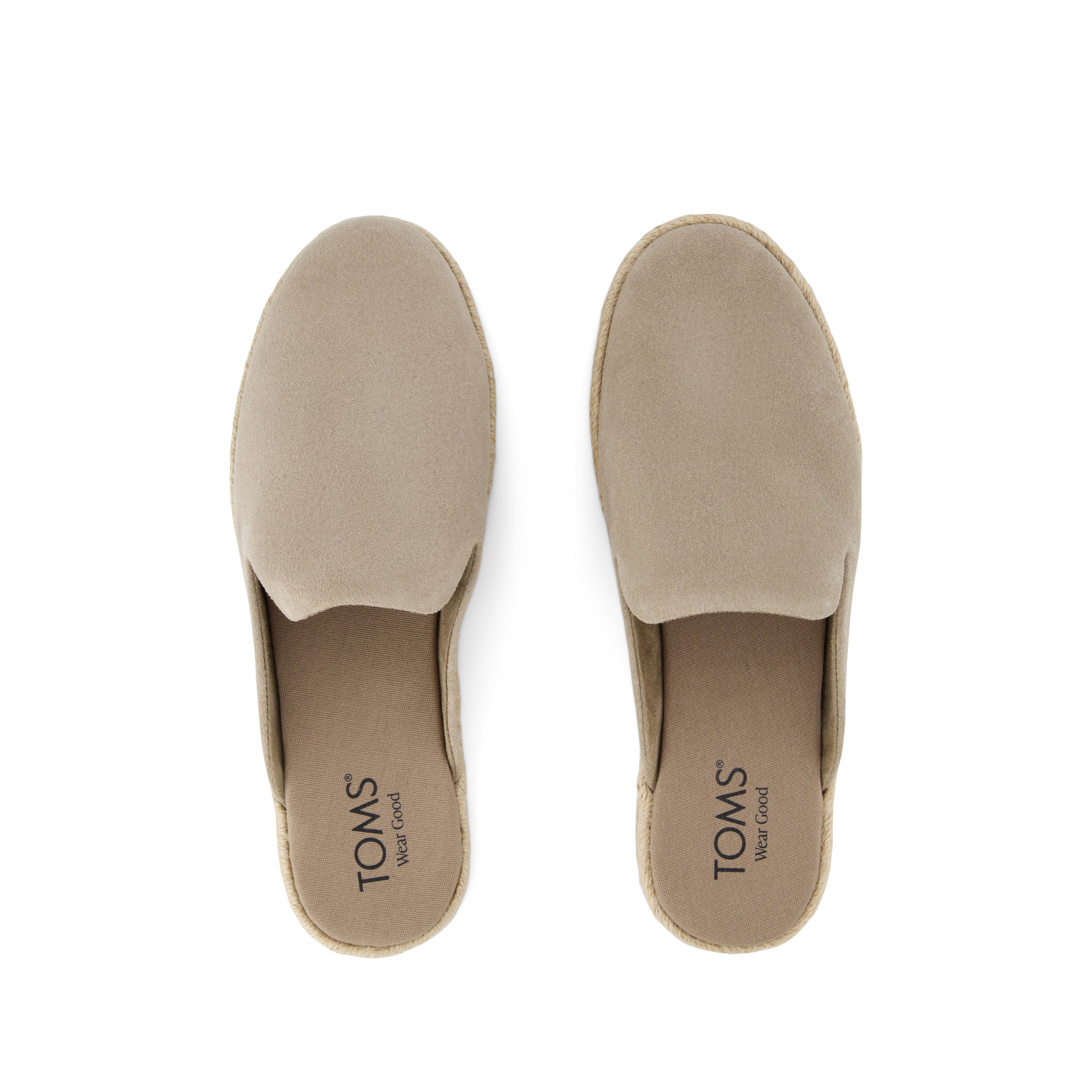 Santiago Mule Espadrille - Dune Grey Suede Top View