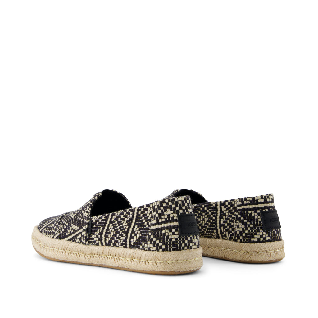 Alpargata Rope 2.0 Espadrille - Black Diamond Woven Back View