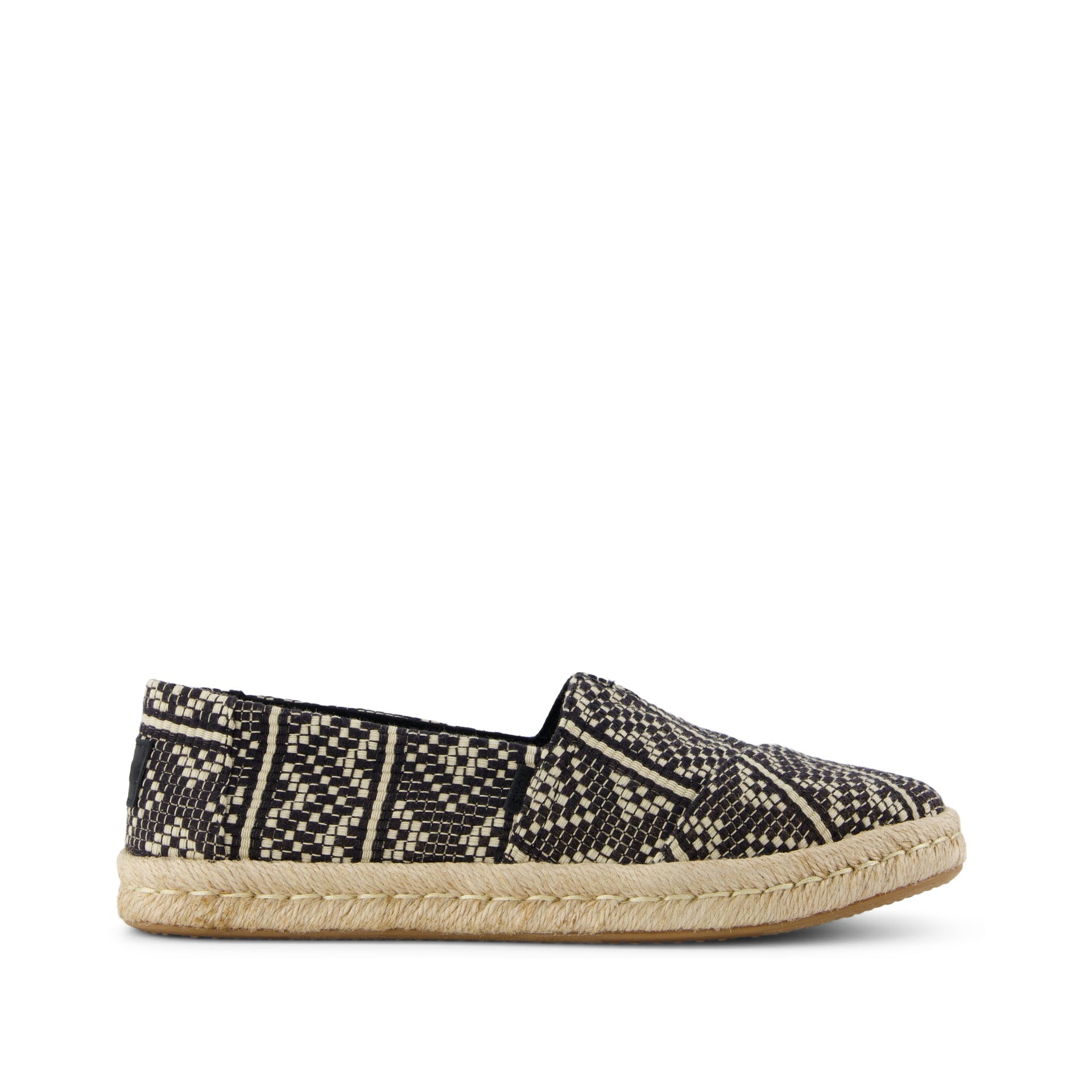 Alpargata Rope 2.0 Espadrille - Schwarz gewebt mit Rautenmusterdetails