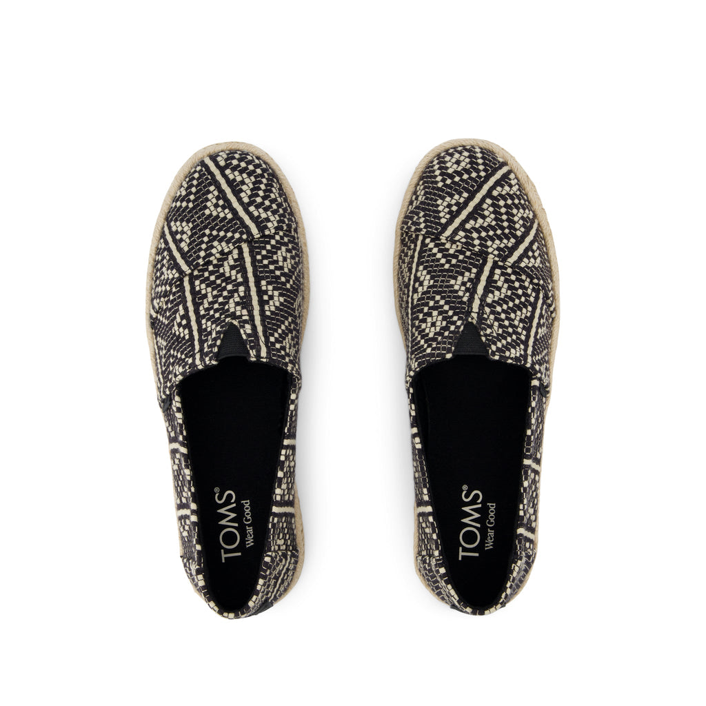 Alpargata Rope 2.0 Espadrille - Black Diamond Woven Top View