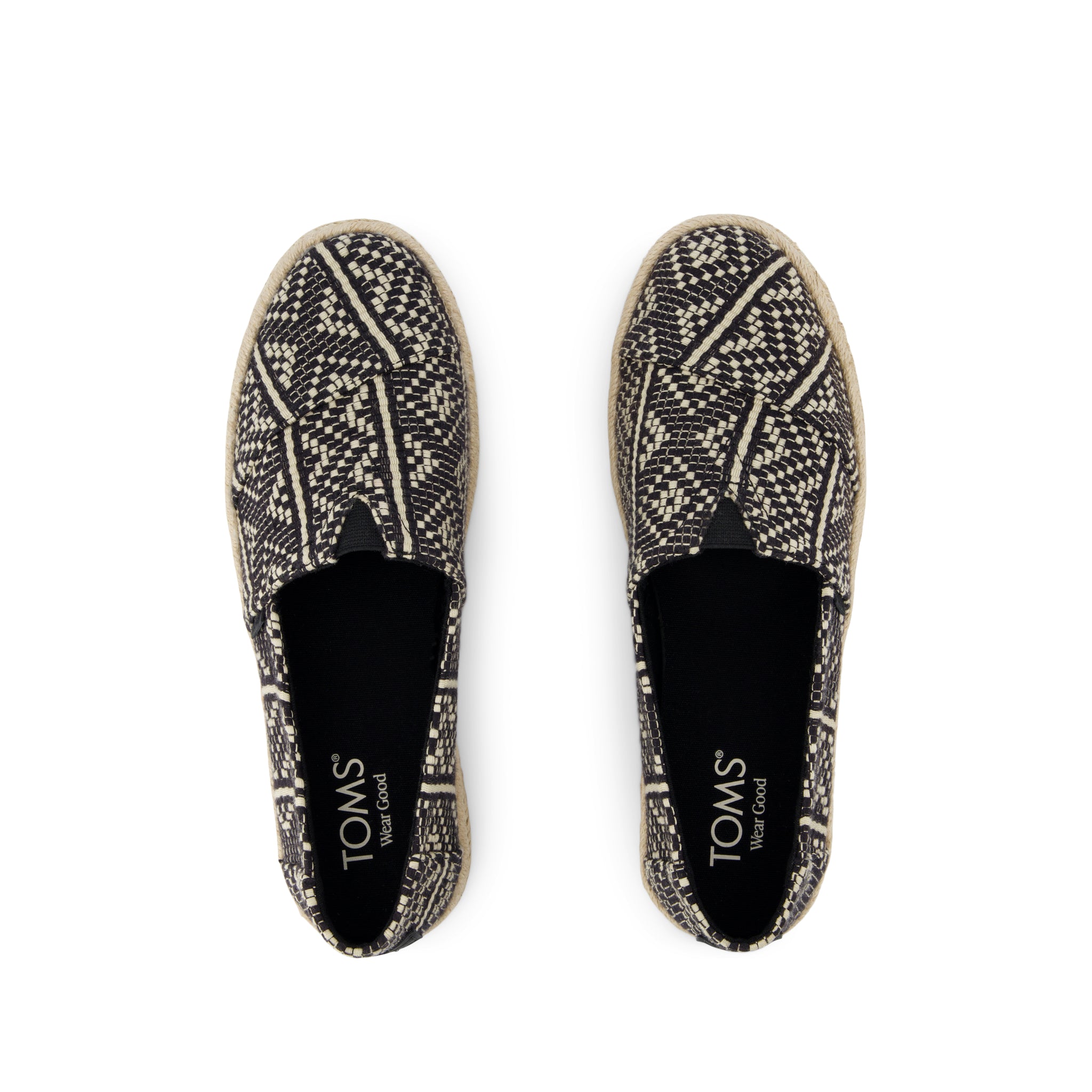 Alpargata Rope 2.0 Espadrille - Black Diamond Woven Top View